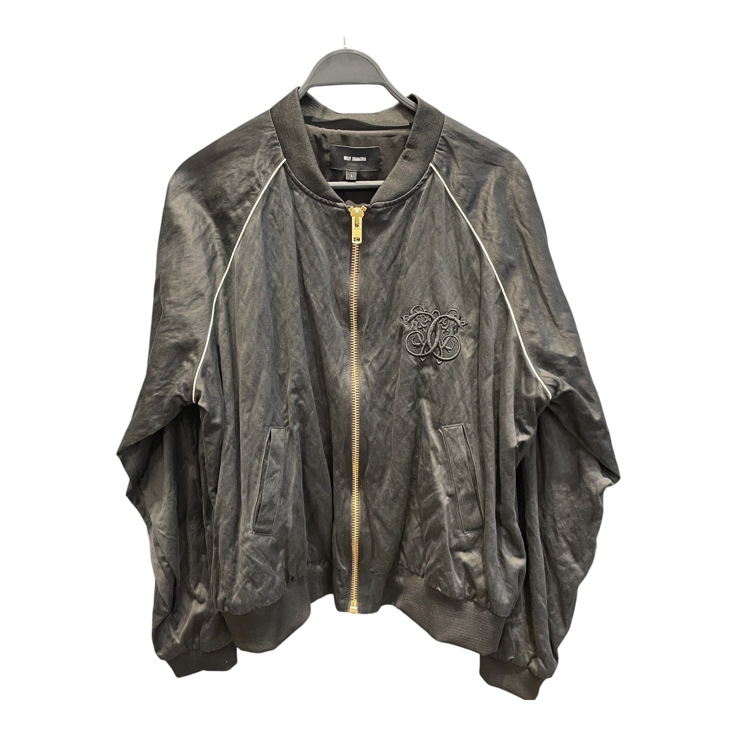 WILLY CHAVARRIA/Baseball Jkt/L/Cotton/BLK/WILLY BOMBER JACKET view 1