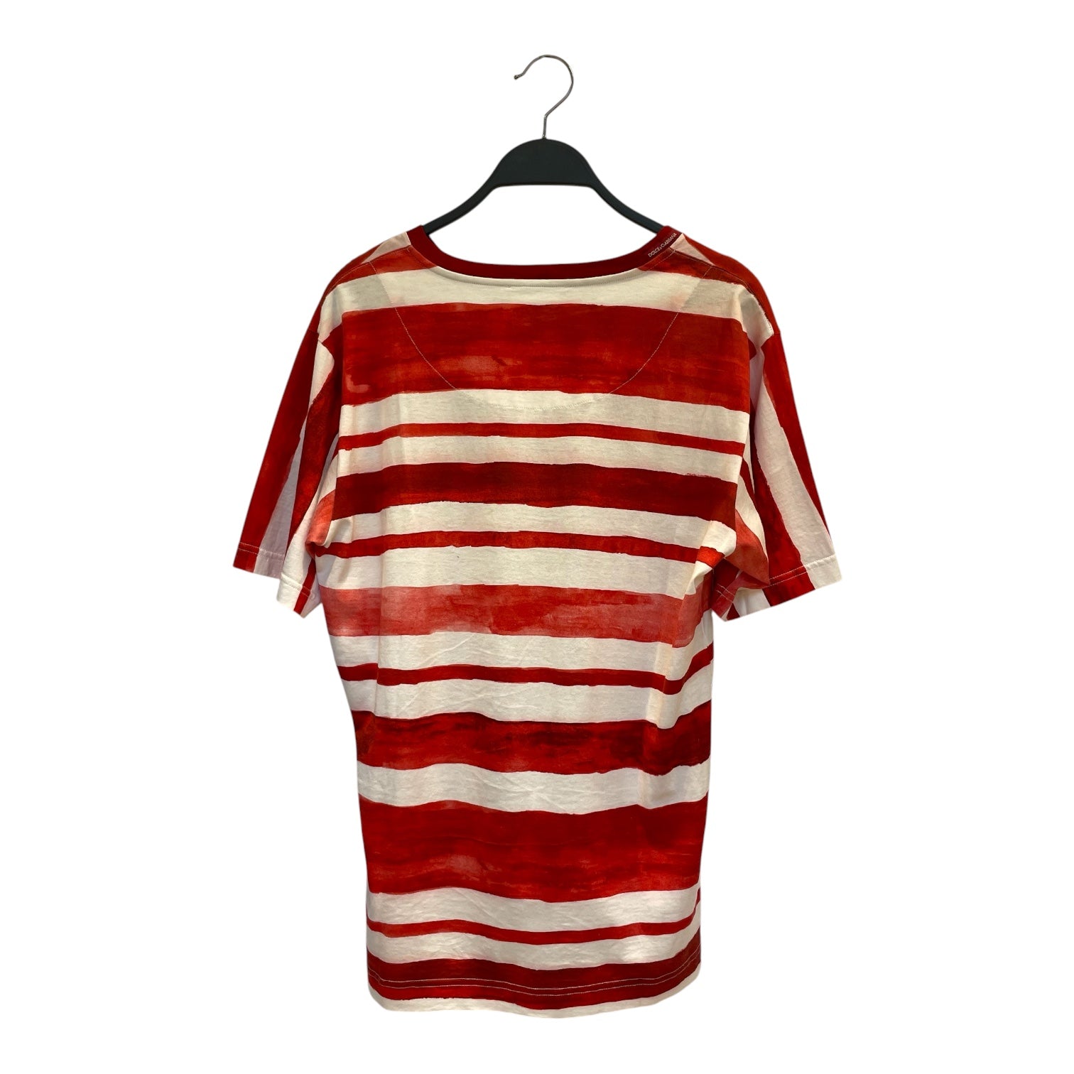 DOLCE&GABBANA/T-Shirt/44/Cotton/RED/Stripe/3 monkeys view 2
