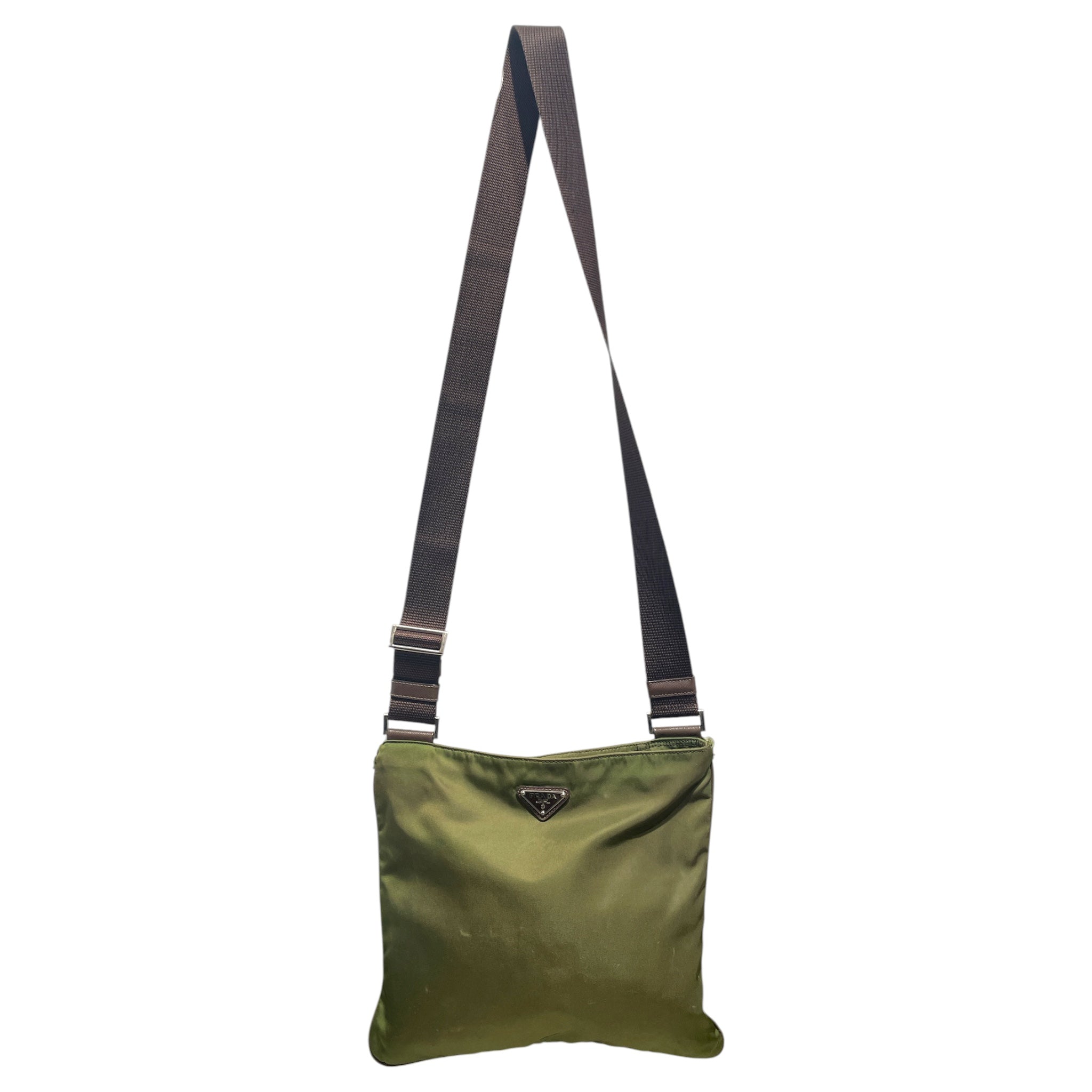 PRADA/Cross Body Bag/Nylon/GRN/GREEN NYLON TESSUTO BAG view 1