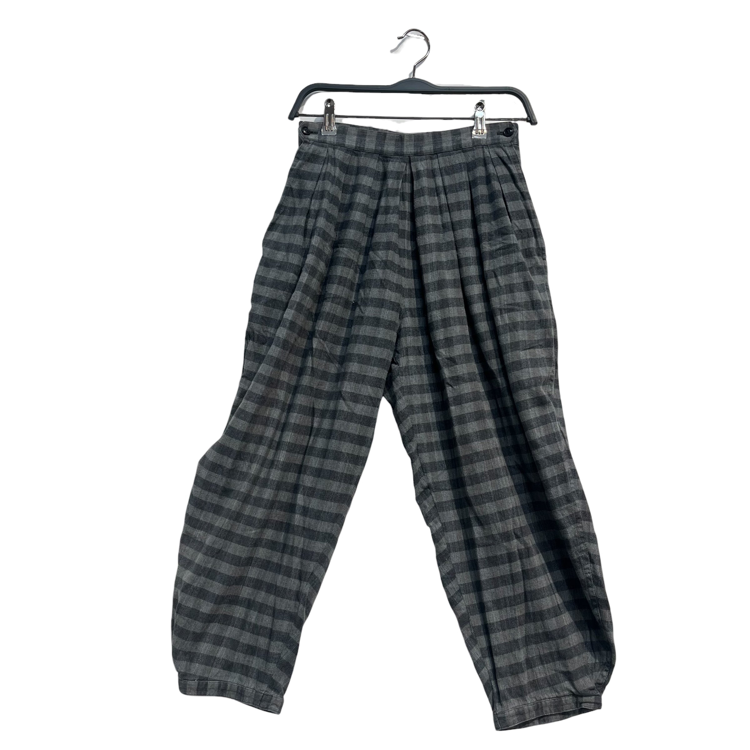I.S. ISSEY MIYAKE SPORT/Long Skirt/9/Plaid/Cotton/GRY/ADJUSTABLE BUTTON WAIST view 1