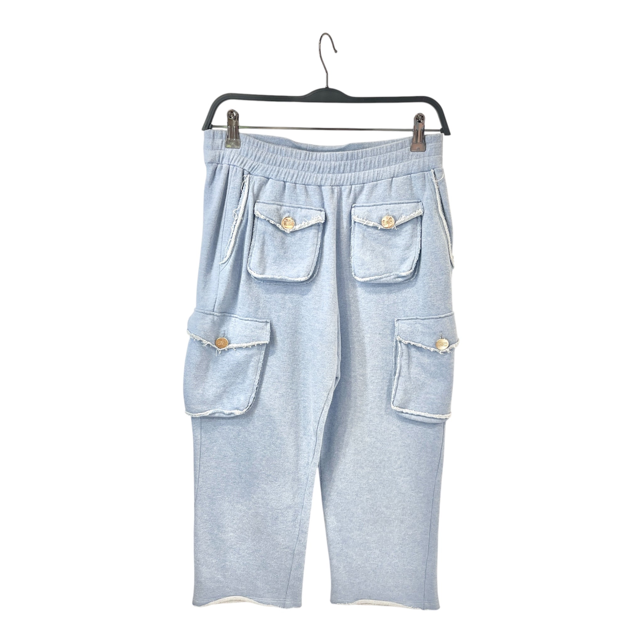 ELISABETTA FRANCHI/T&B Set/Monogram/Cotton/BLU/Sweat Suit view 3