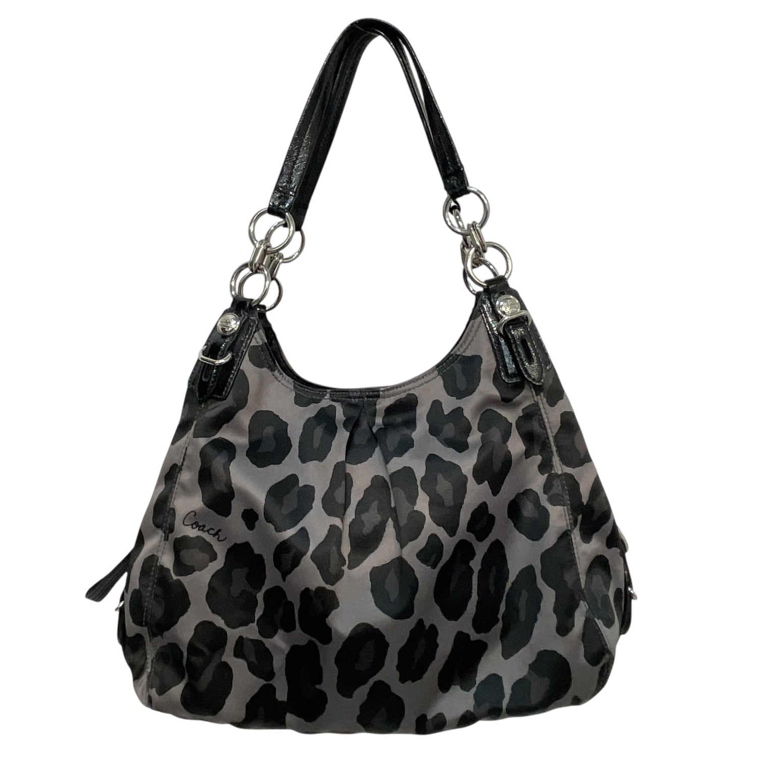 COACH/Hand Bag/Leopard/Cotton/BLK/15778 view 1