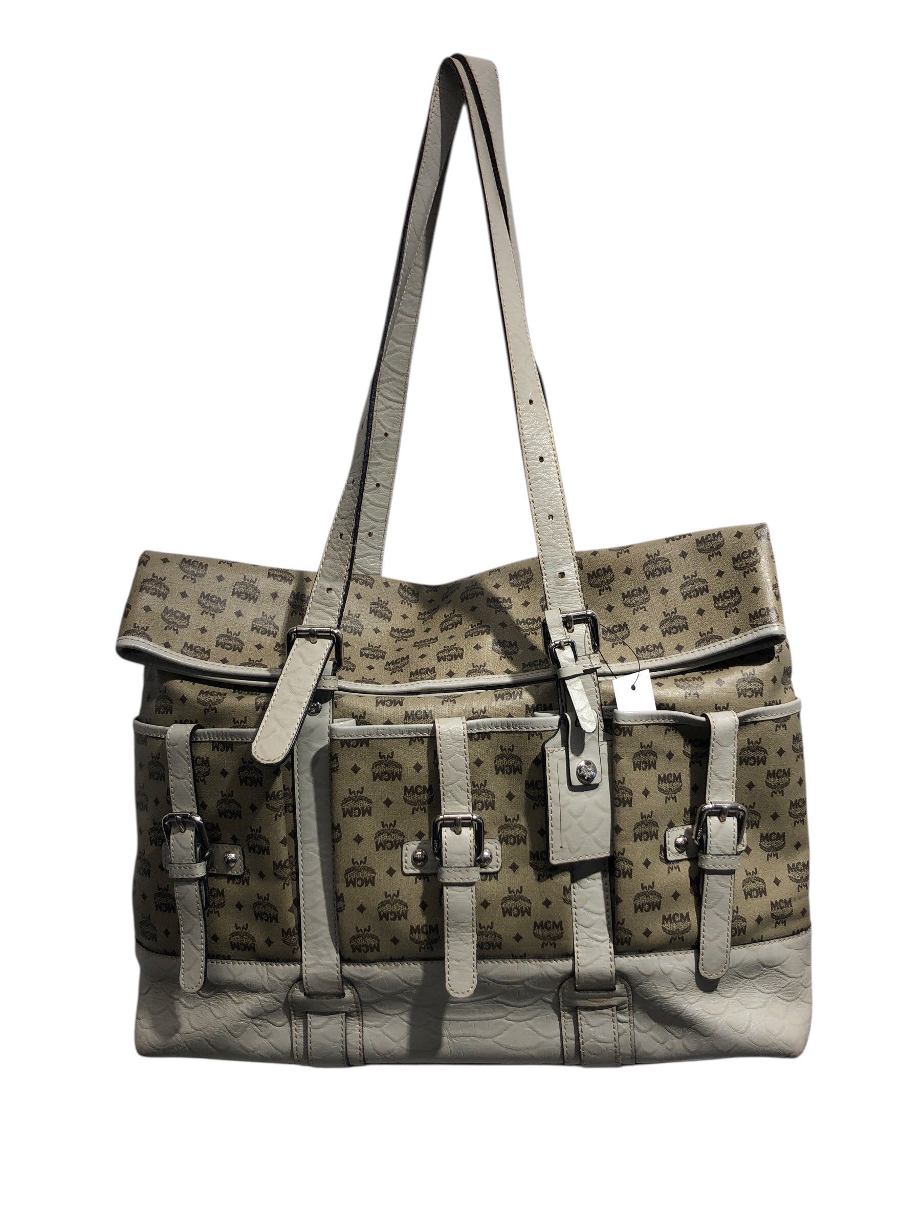 MCM/Tote Bag/Monogram/Leather/GRY/ view 1