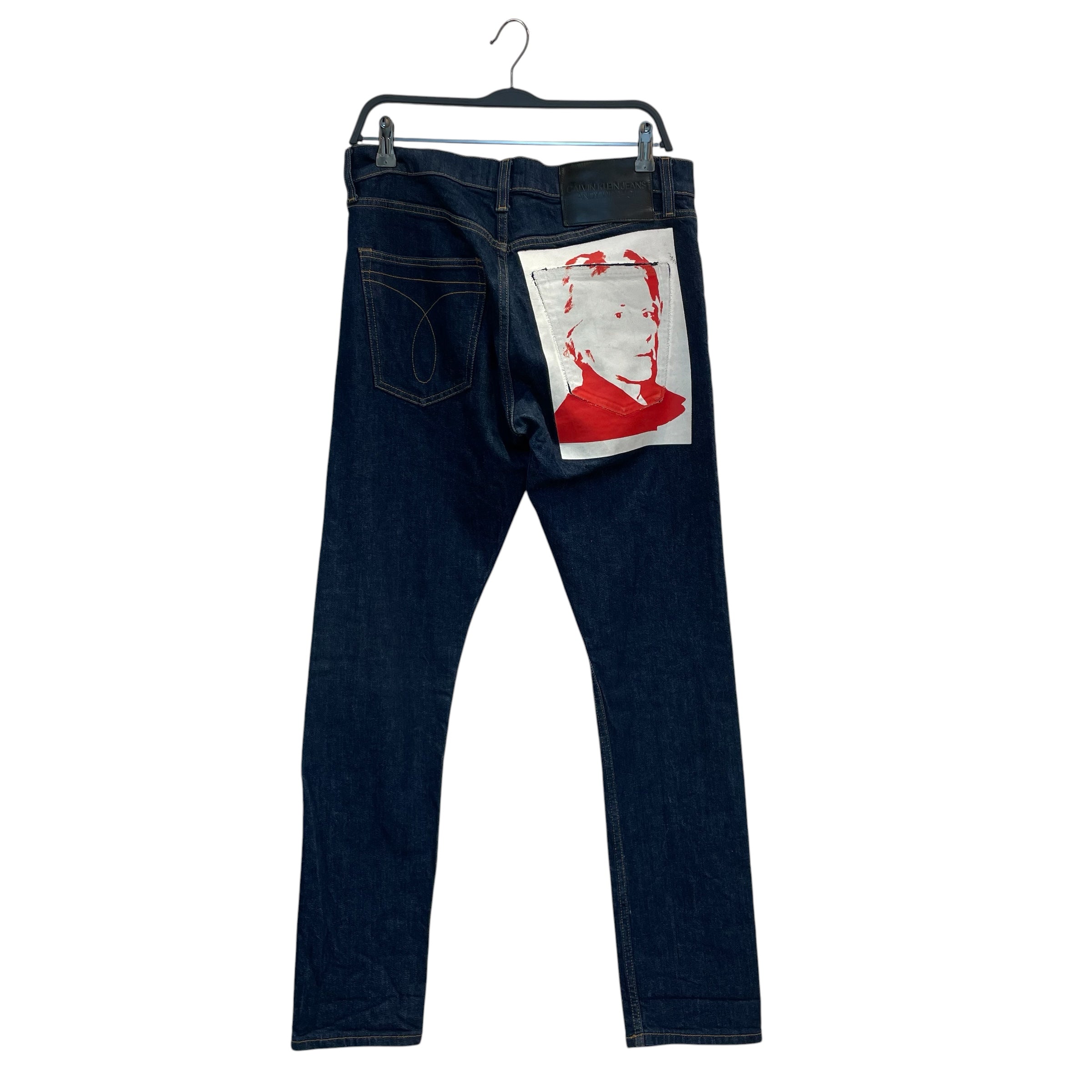 Calvin Klein/Pants/30/Denim/NVY/Andy Warhol/red n whi pocket view 2