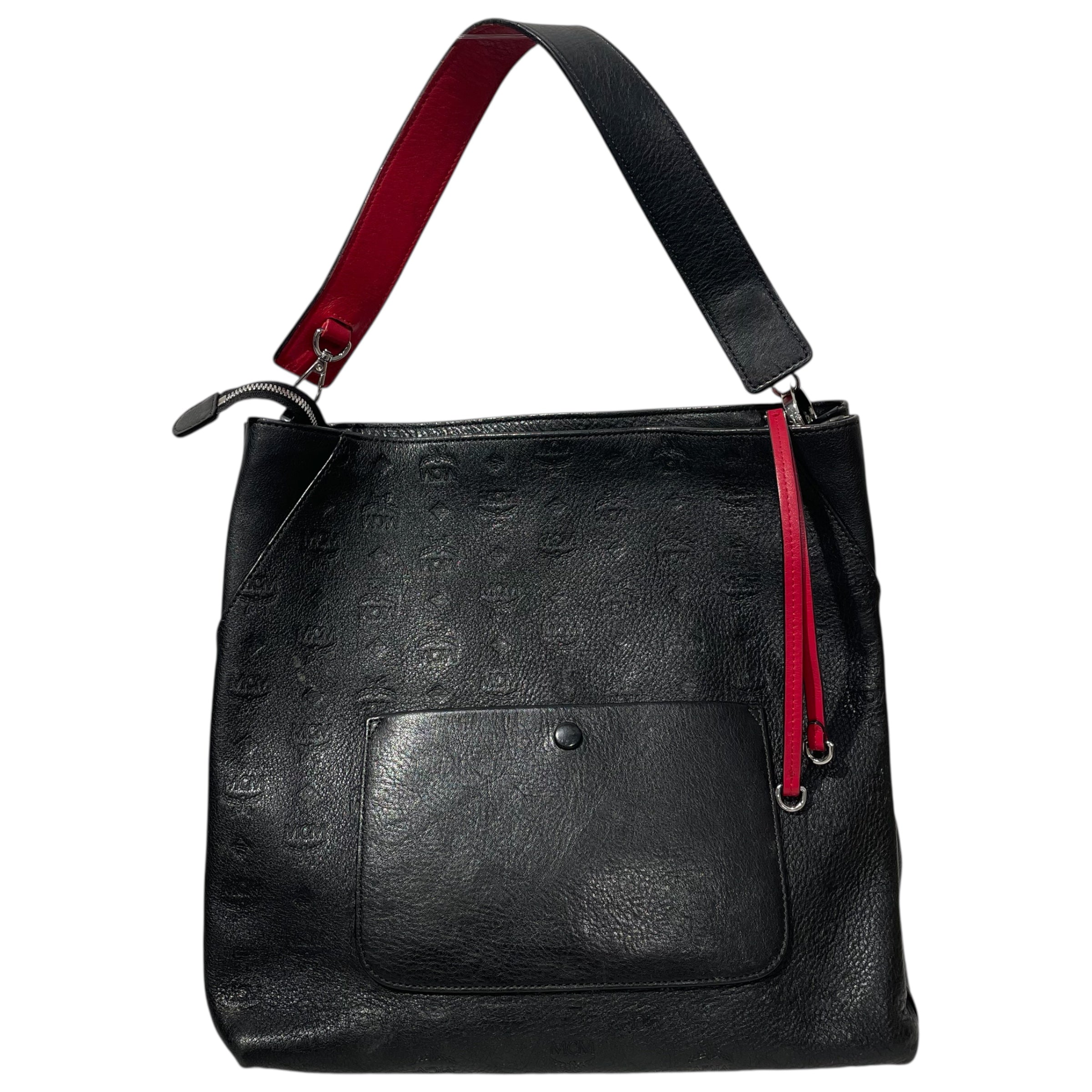 MCM/Cross Body Bag/Monogram/Leather/BLK/ view 1