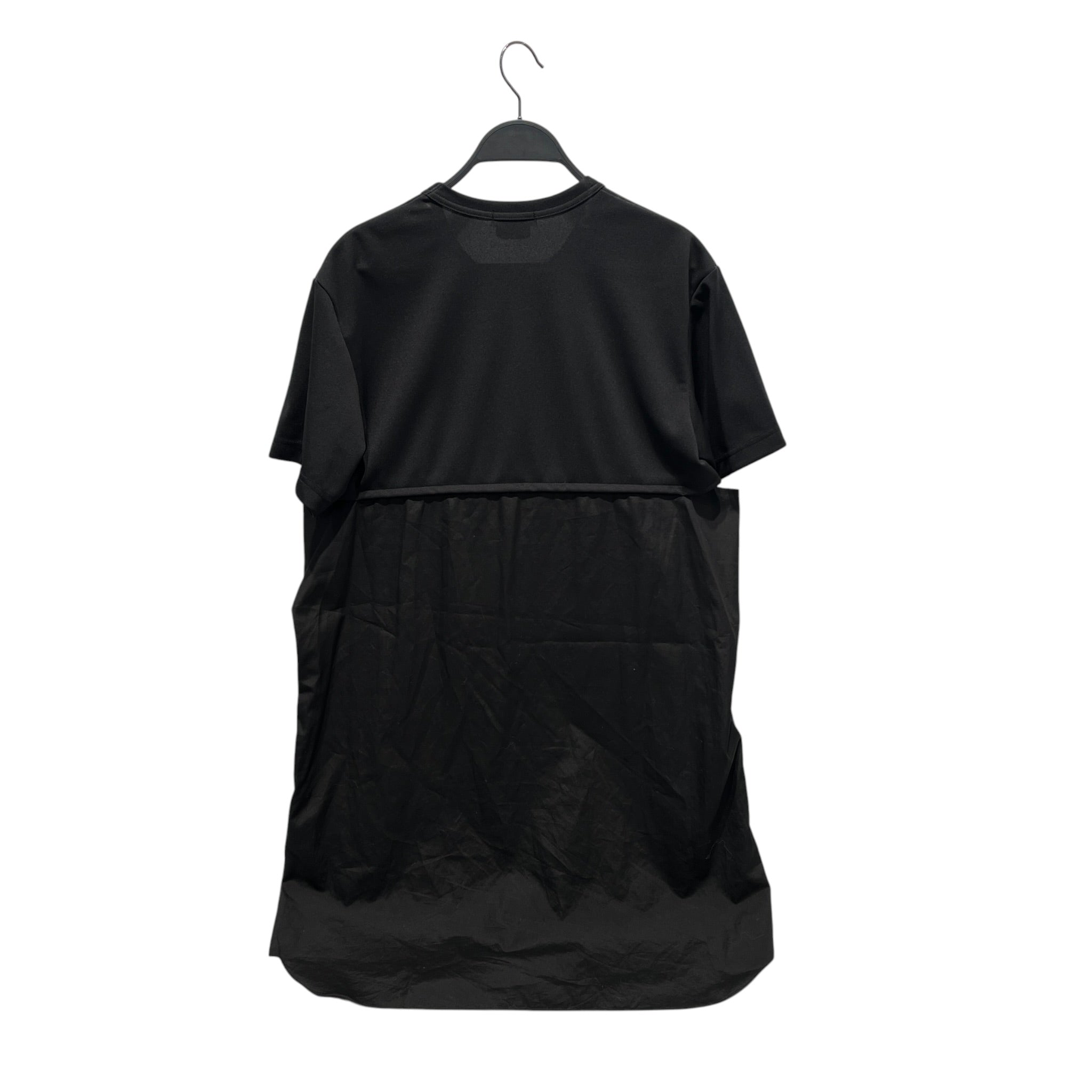 COMME des GARCONS HOMME PLUS/SL Dress/S/Polyester/BLK/BLACK RUFFLE TRIM SHIRT DRESS view 2