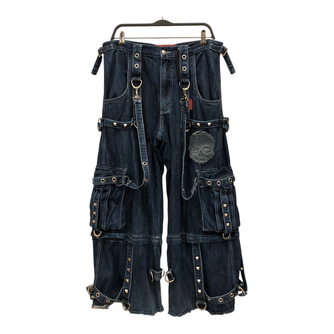 TRIPP NYC/Cargo Pants/S/Cotton/IDG/SJULL PATCH METAL STUDS view 1