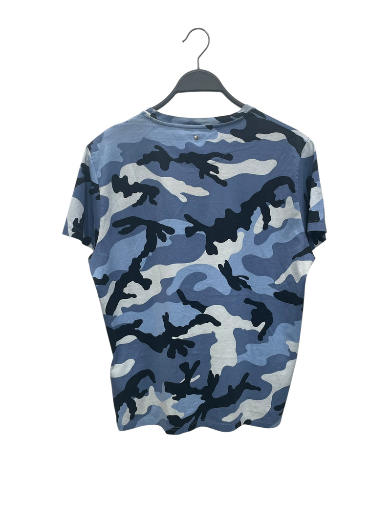 VALENTINO/T-Shirt/S/Cotton/BLU/Camouflage/