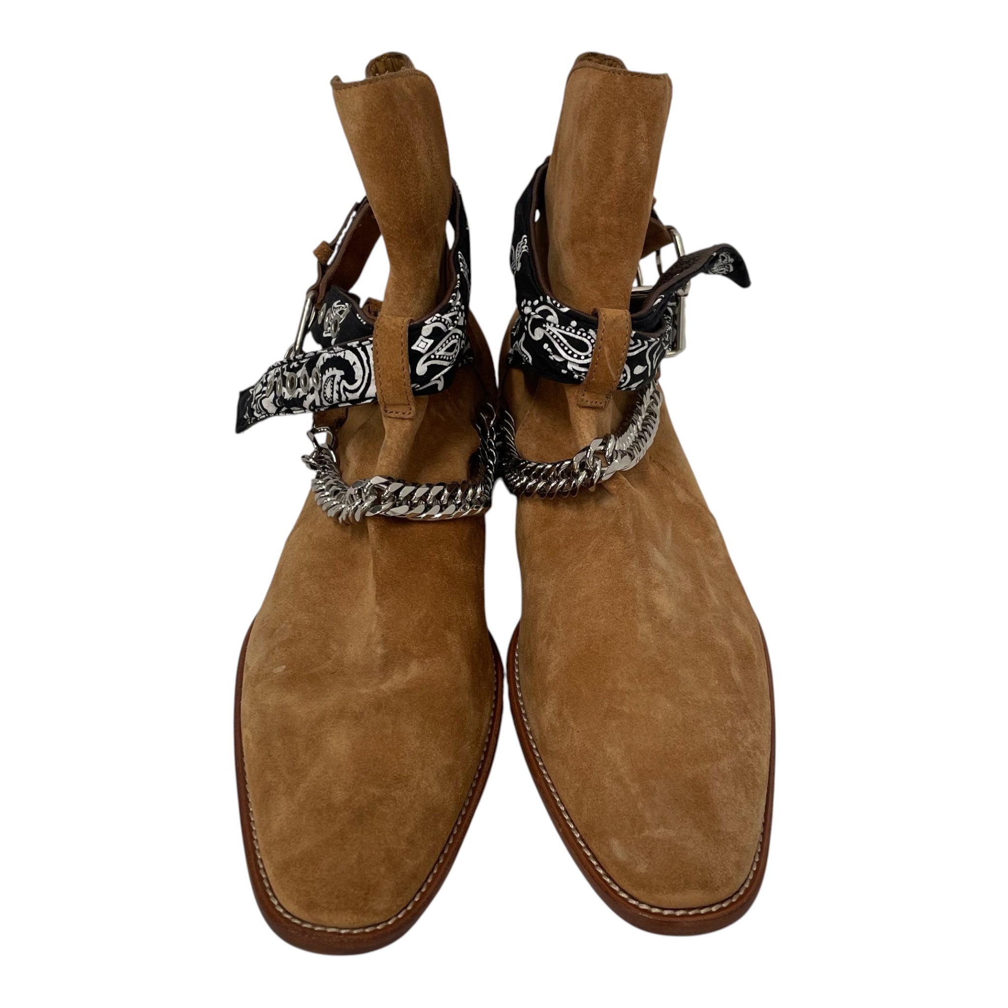 AMIRI/Chelsea Boots/US 12/Suede/BEG/ Chain Embellished Bandana view 4