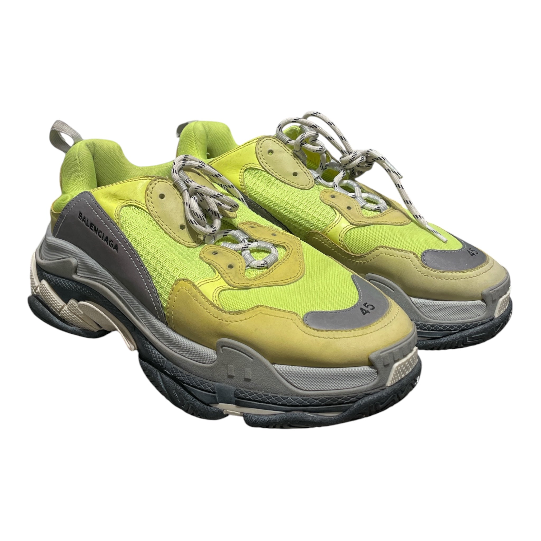 BALENCIAGA/Hi-Sneakers/EU 45/GRN/Triple S Green/Grey view 1