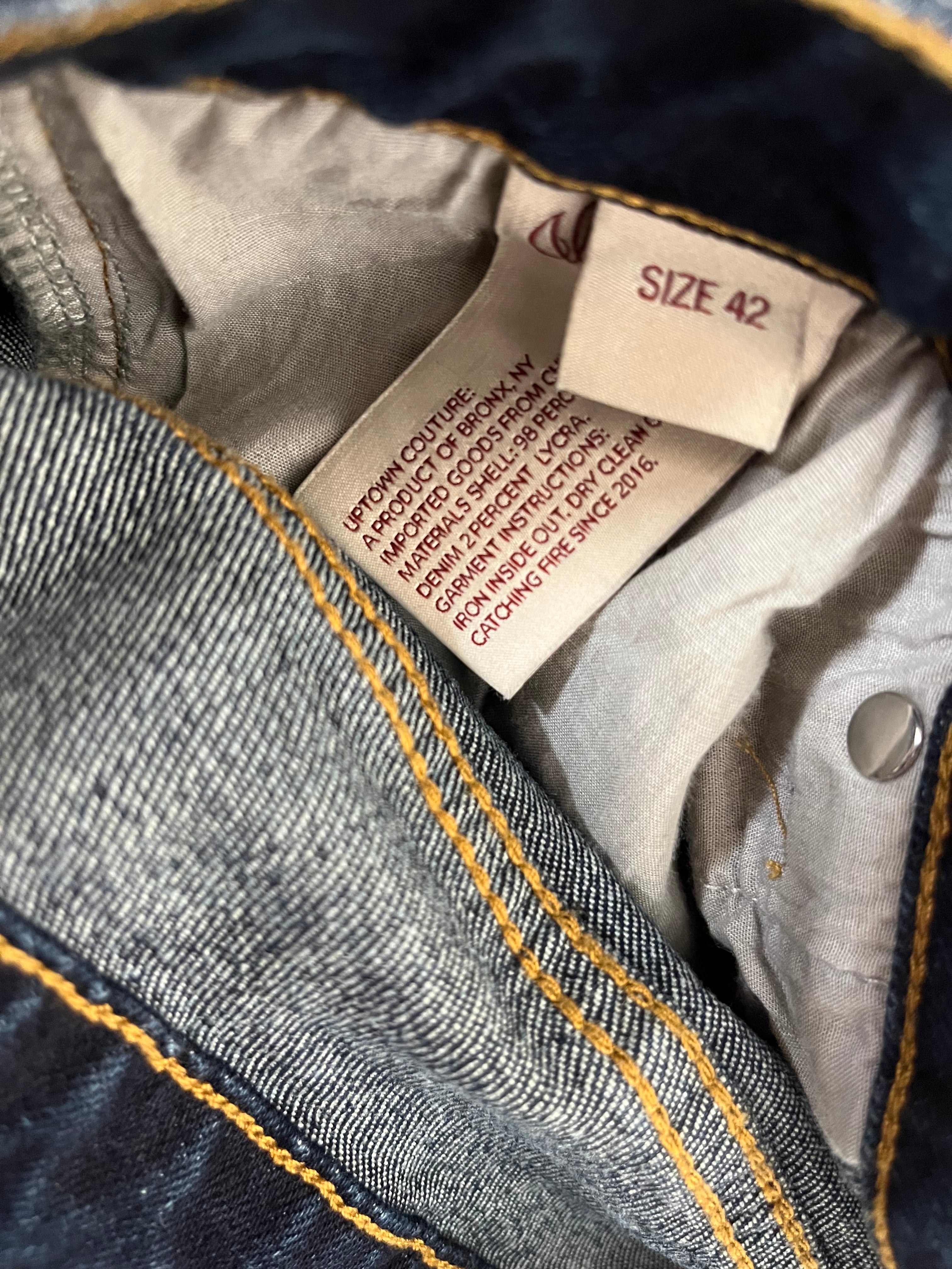 WHEN SMOKE CLEARS/Pants/42/Cotton/IDG/Graphic/beaded hearts view 3