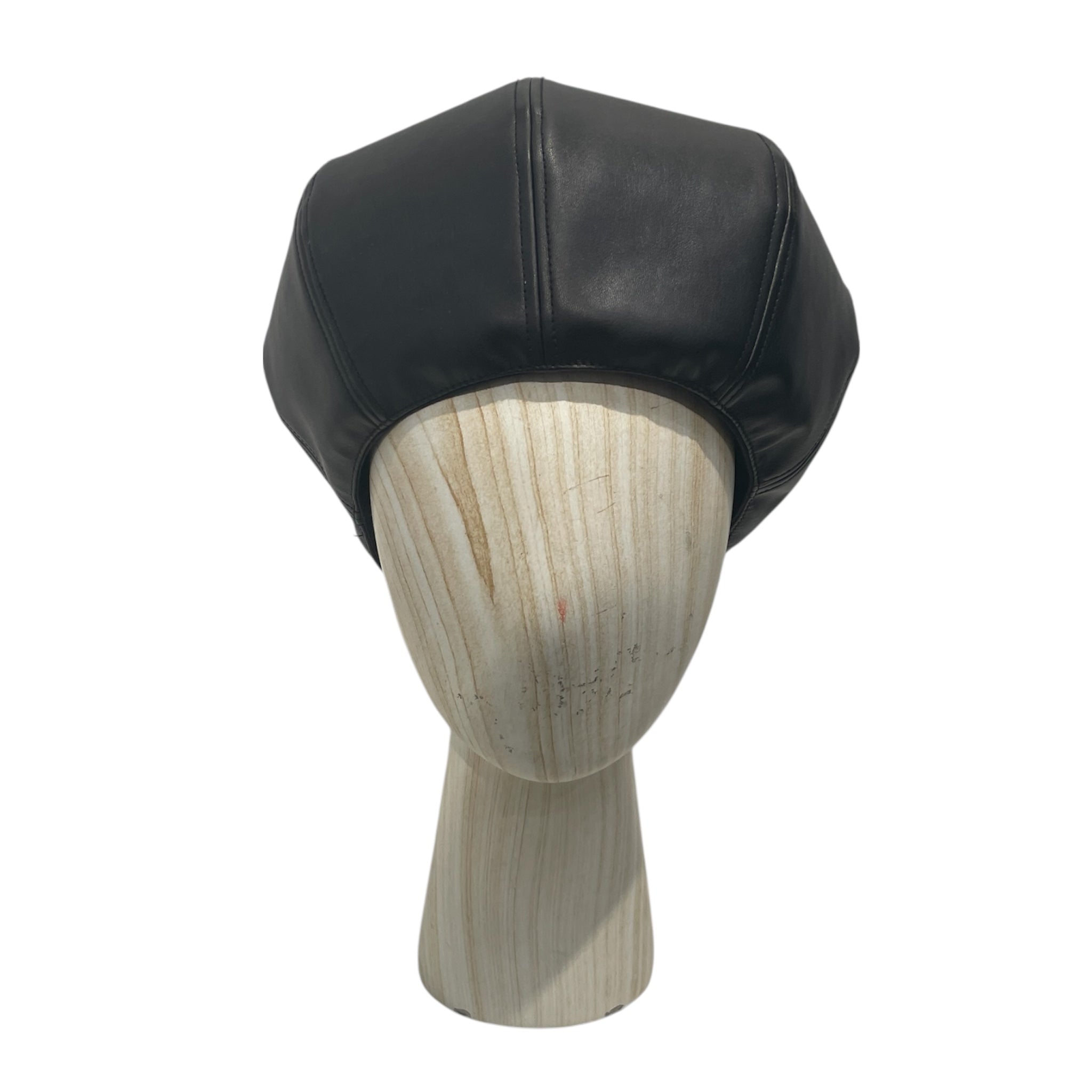 JULIUS/Headwear/Faux Leather/BLK/BERET CAP view 1