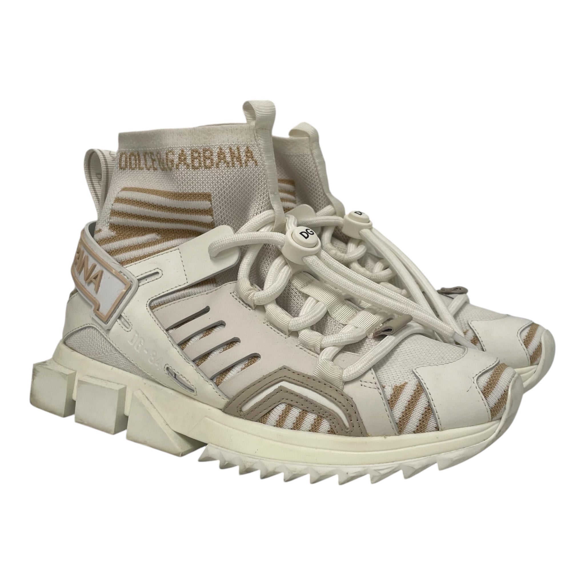 DOLCE&GABBANA/Hi-Sneakers/US 7/Border/WHT/ view 1