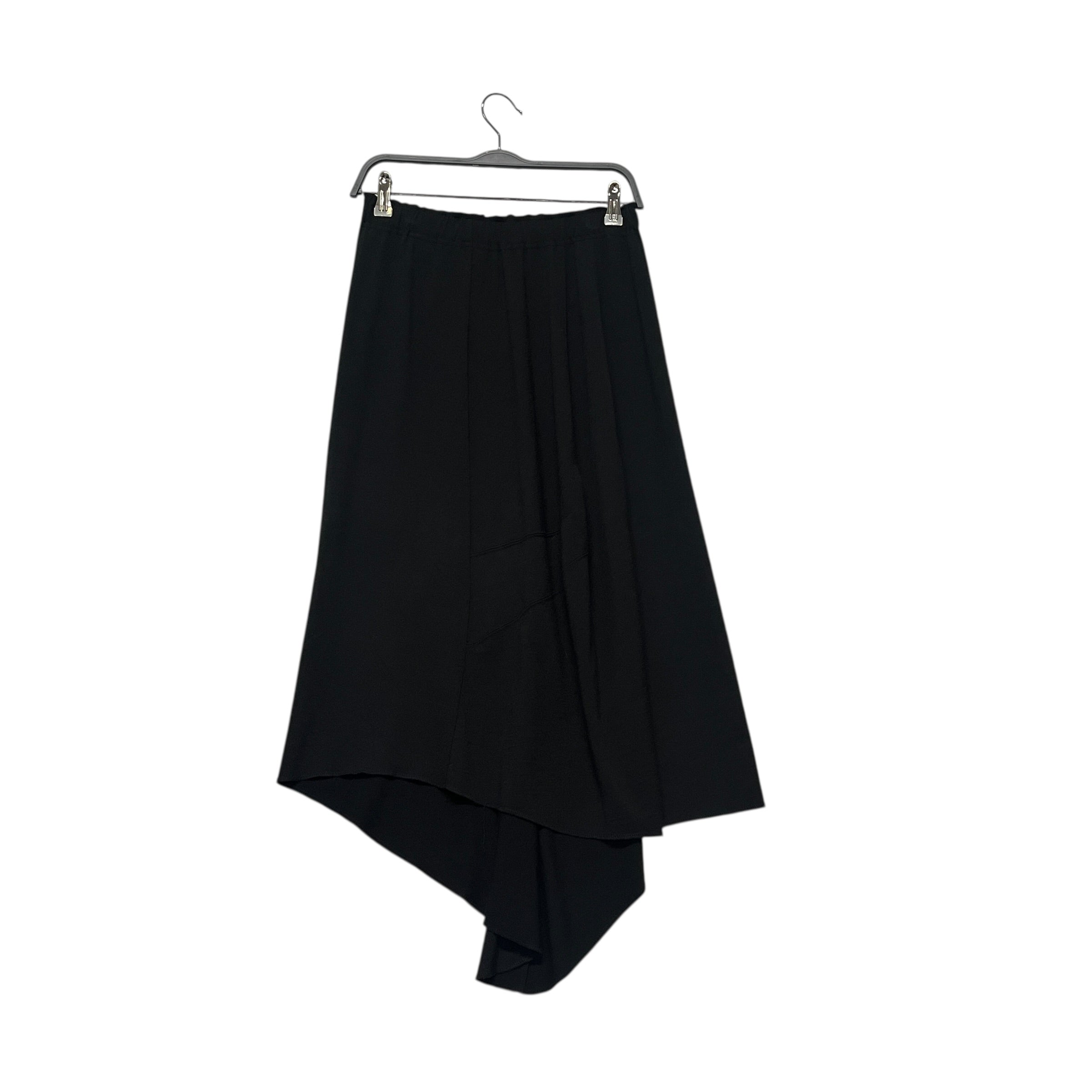 COMME des GARCONS/Long Skirt/Wool/BLK/PANELED ASYM view 1