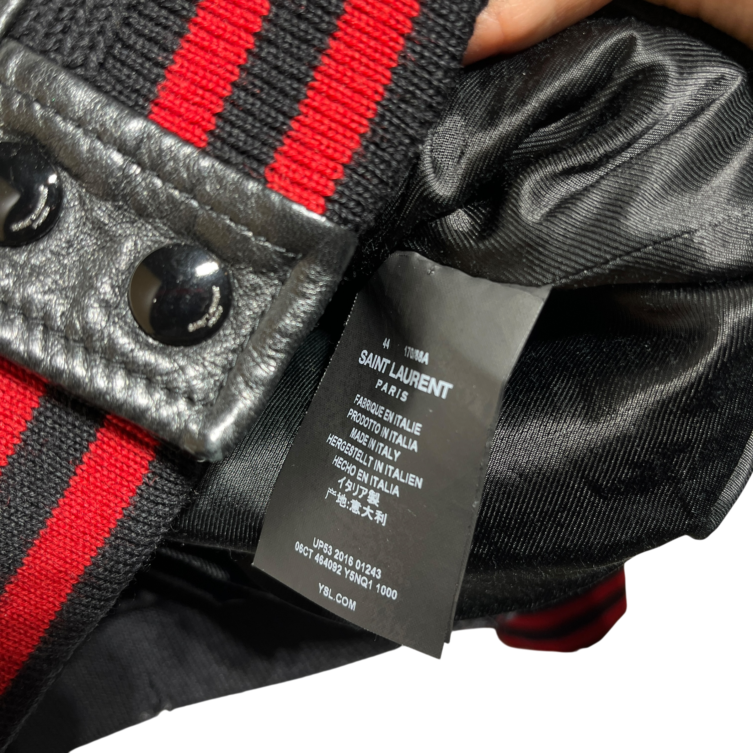 SAINT LAURENT/Jacket/44/Leather/BLK/ view 3