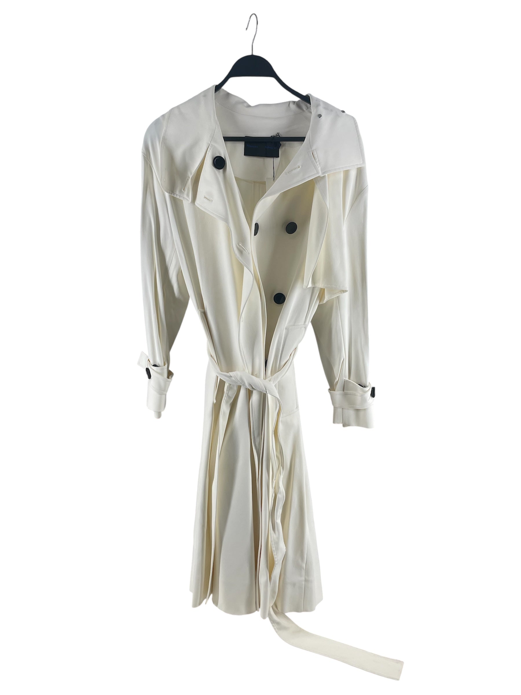 PROENZA SCHOULER/Trench Coat/2/Velour/WHT/Open Flont/BONDED TRENCH COAT view 1