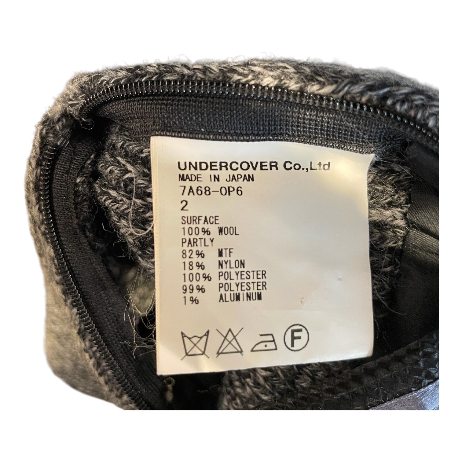 UNDERCOVER/LS Dress/2/Wool/GRY/PURPLE DETAILS/ BELT view 3