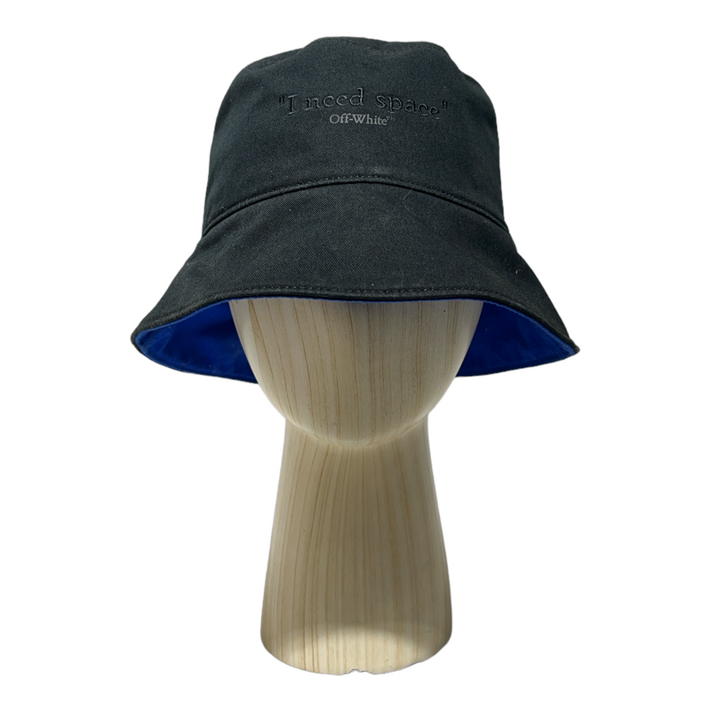 OFF-WHITE/Bucket Hat/M/Cotton/BLU/REVERSIBLE 2024 NO OFFENCE
