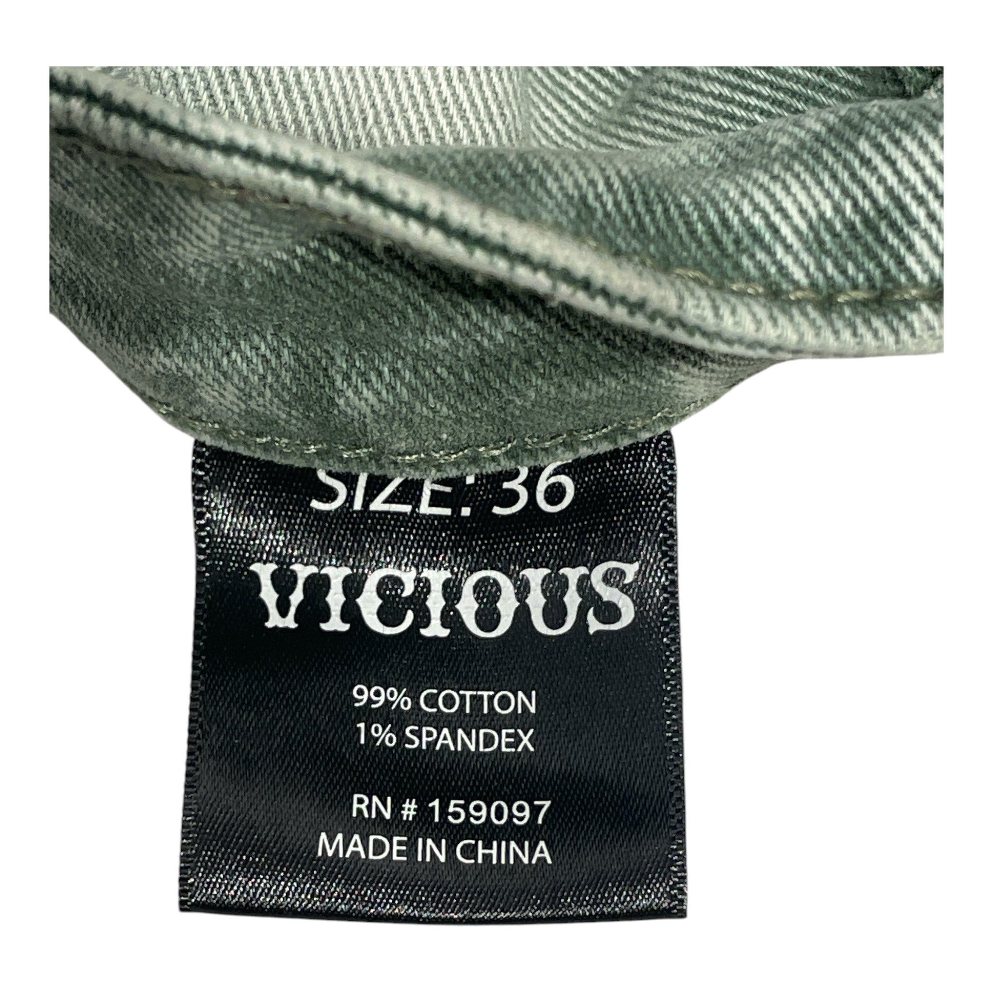 Vicious Denim/Pants/36/Denim/GRN/Glitter/Rhinestones view 4