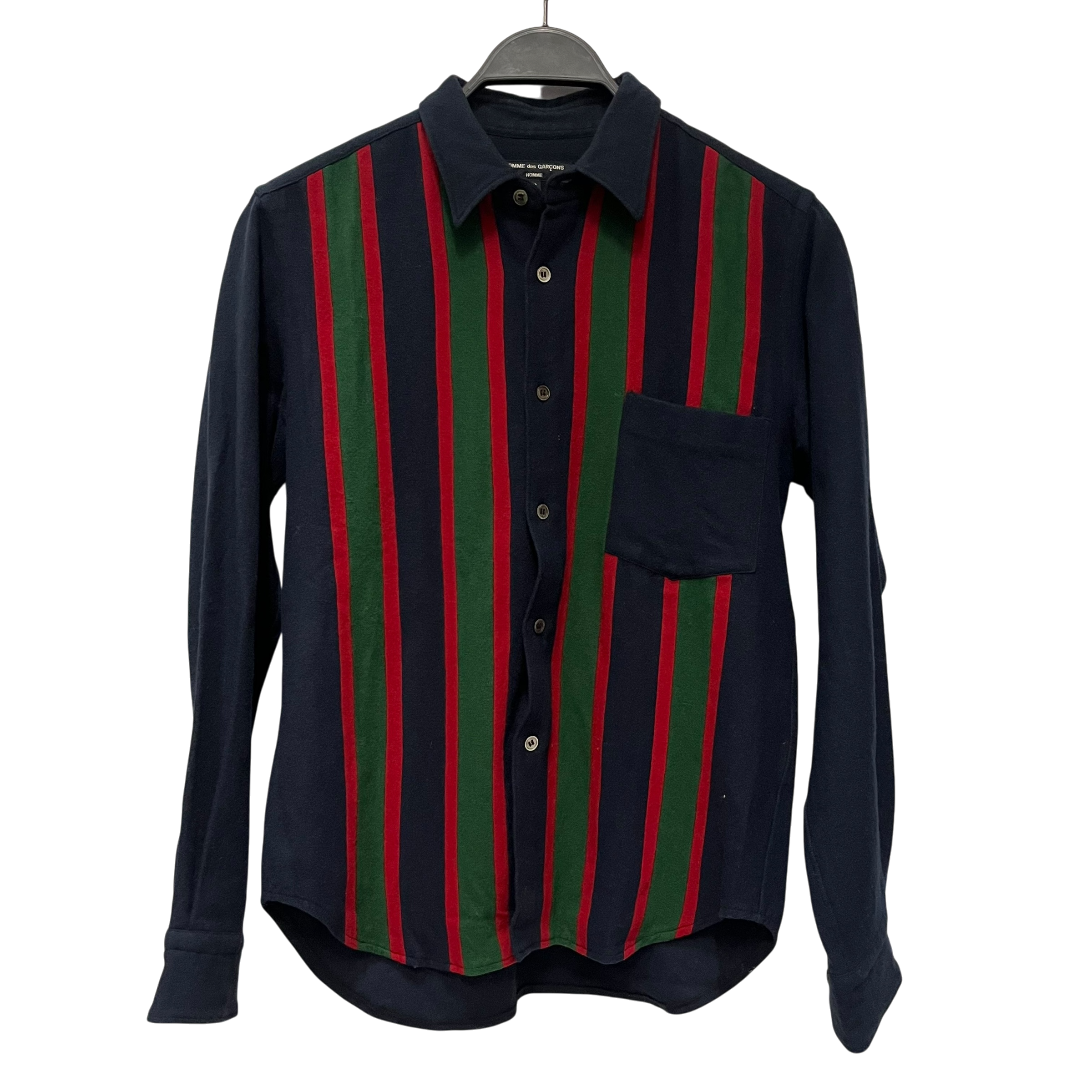 COMME des GARCONS HOMME PLUS/LS Shirt/S/Wool/NVY/Stripe/ view 1