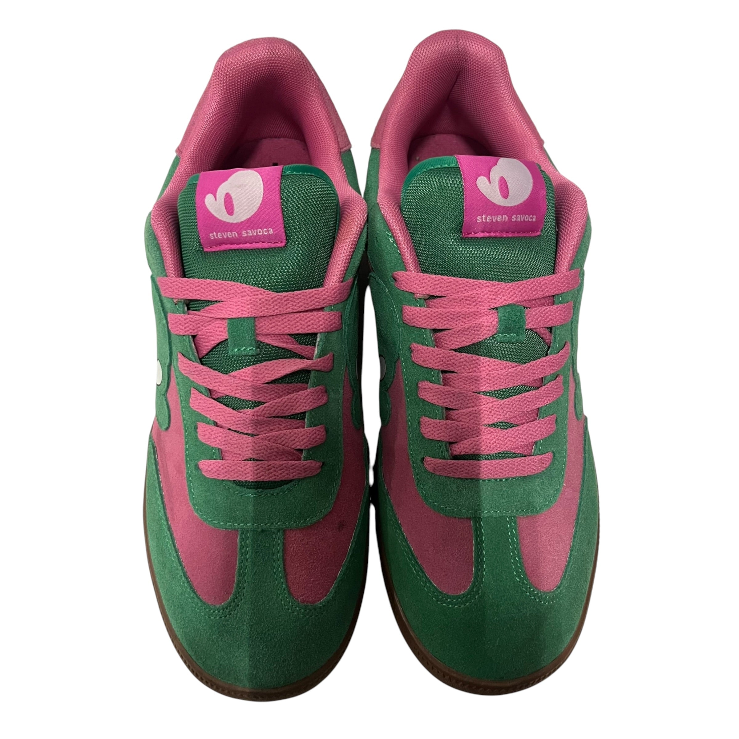 STEVEN SAVOCA/Low-Sneakers/US 11/Suede/MLT/GREEN/PINK MOUSE view 4