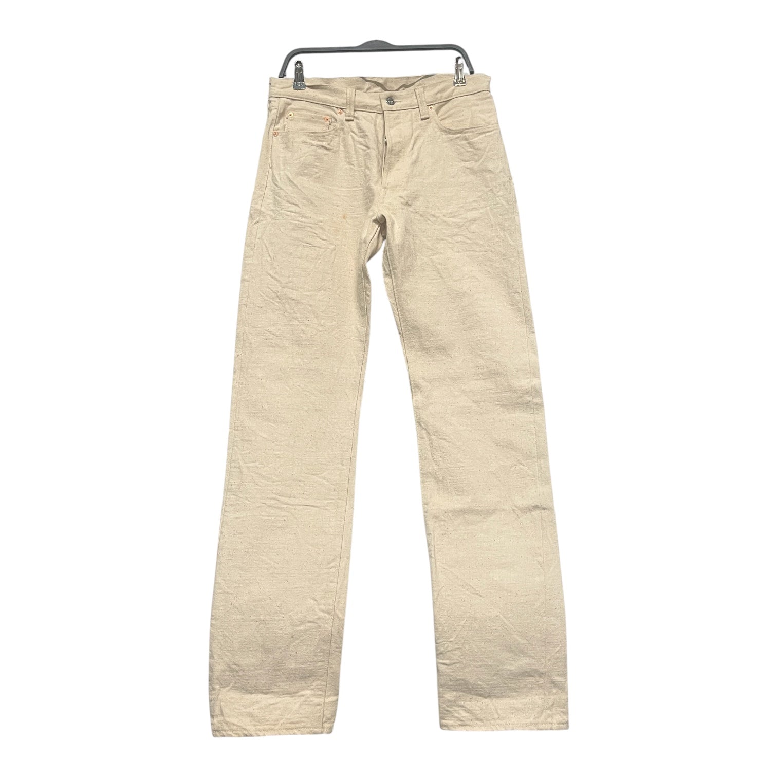 SAMURAI JEANS/Straight Pants/34/Cotton/CRM/Button Fly/18OZ ECRU SELVEDGE DENIM view 1