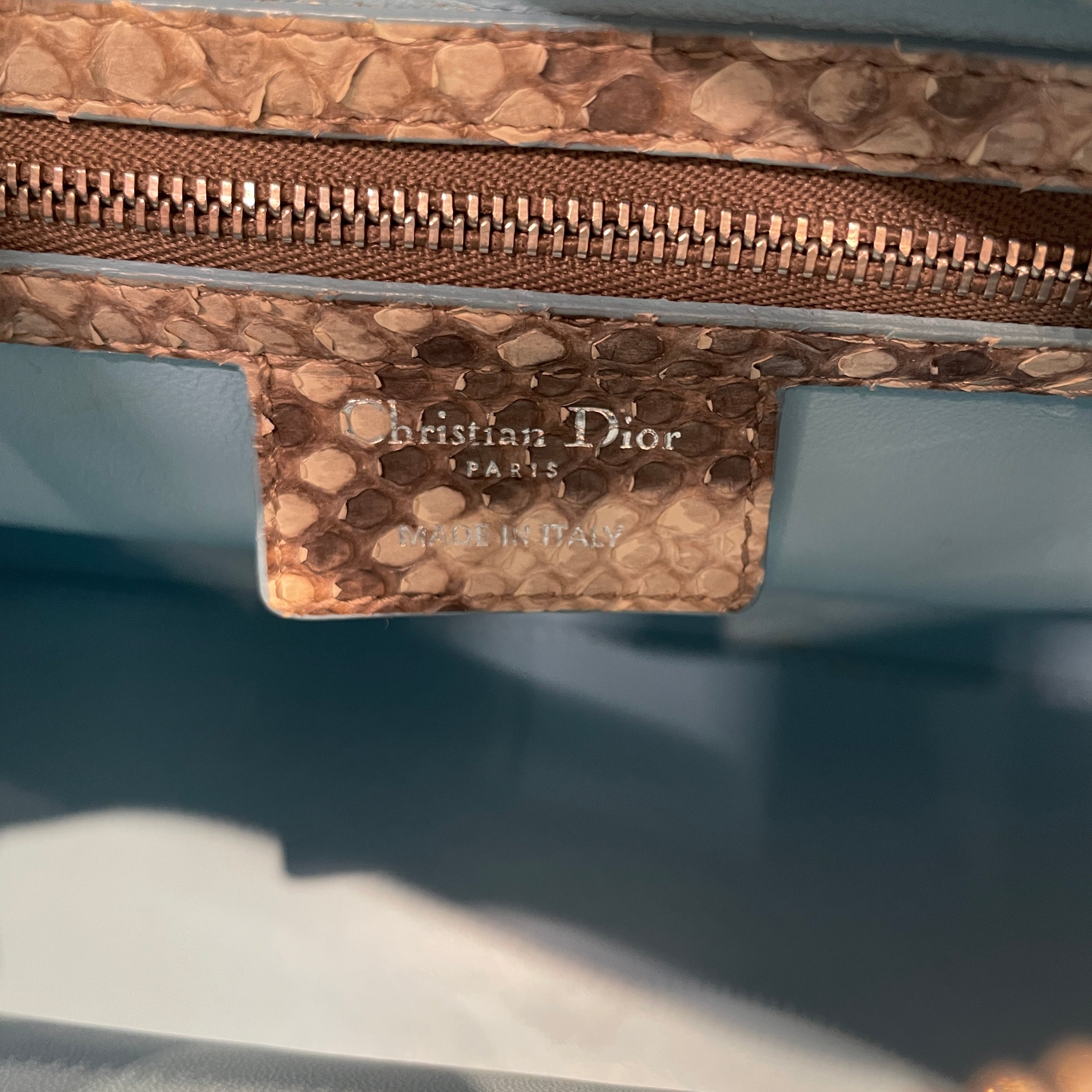 Christian Dior/Hand Bag/Animal Pattern/Leather/PNK/COTTON CANDY/SNAKE PATTERN BAG view 4