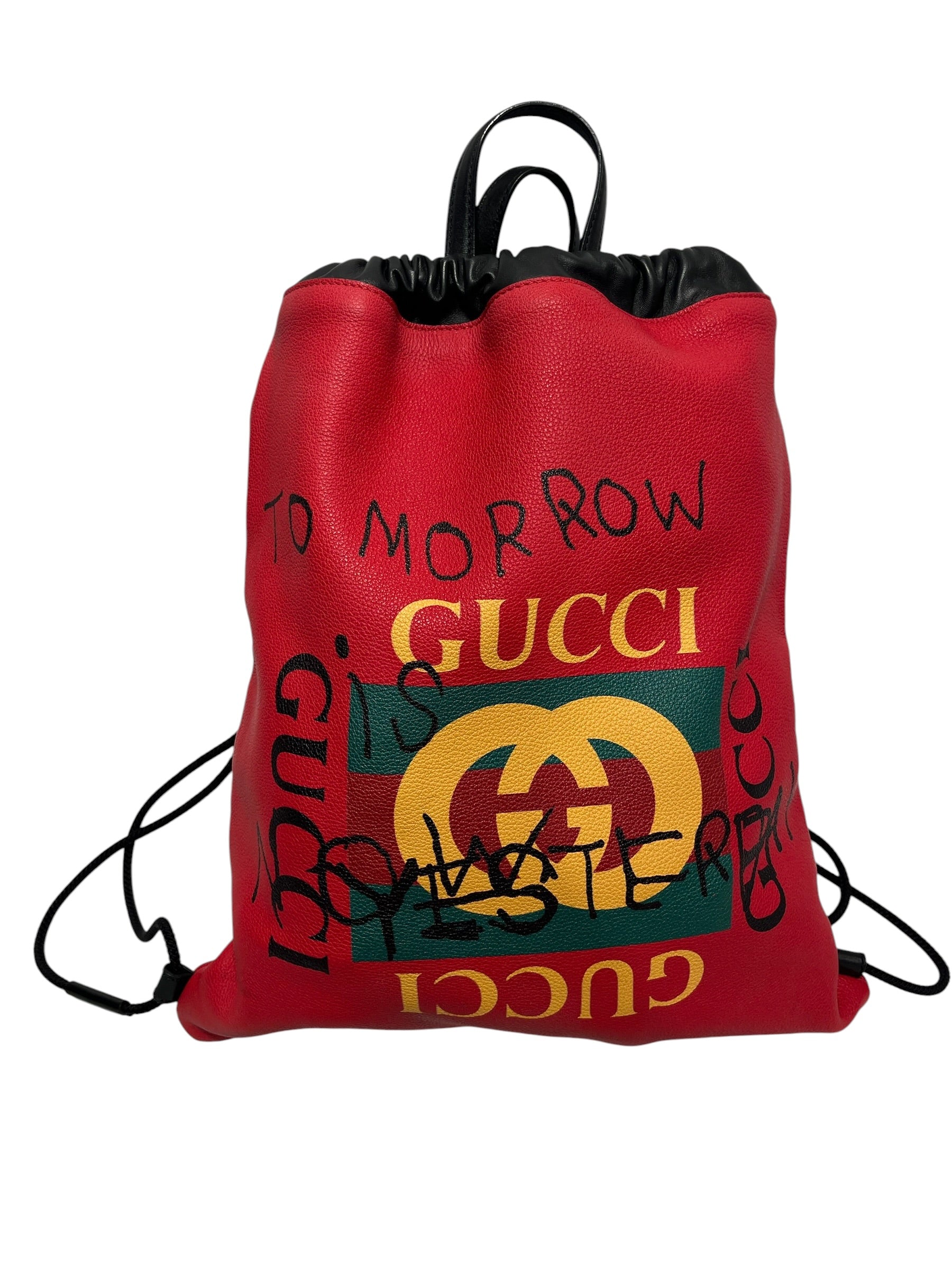 GUCCI/Backpack/Graphic/Leather/RED/tommorow is now yesterday view 1