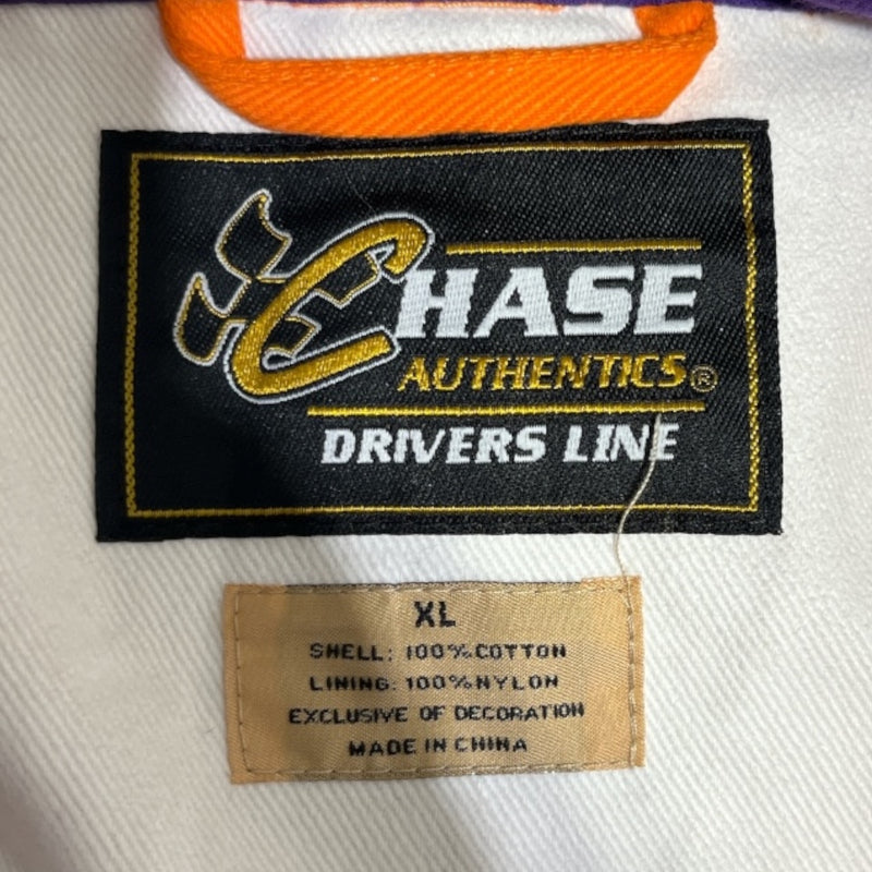 CHASE AUTHENTICS/Jacket/XL/Cotton/WHT/Graphic/FED EX RACING JACKET