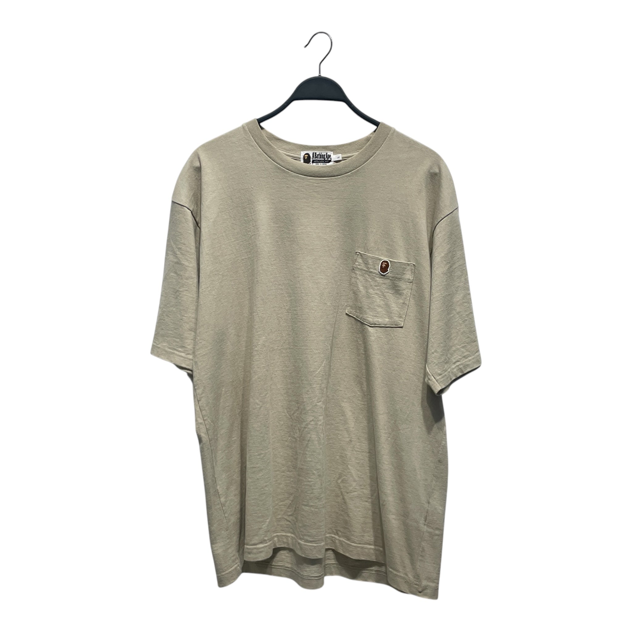 A BATHING APE/T-Shirt/L/Cotton/BEG/head one point pocket view 1
