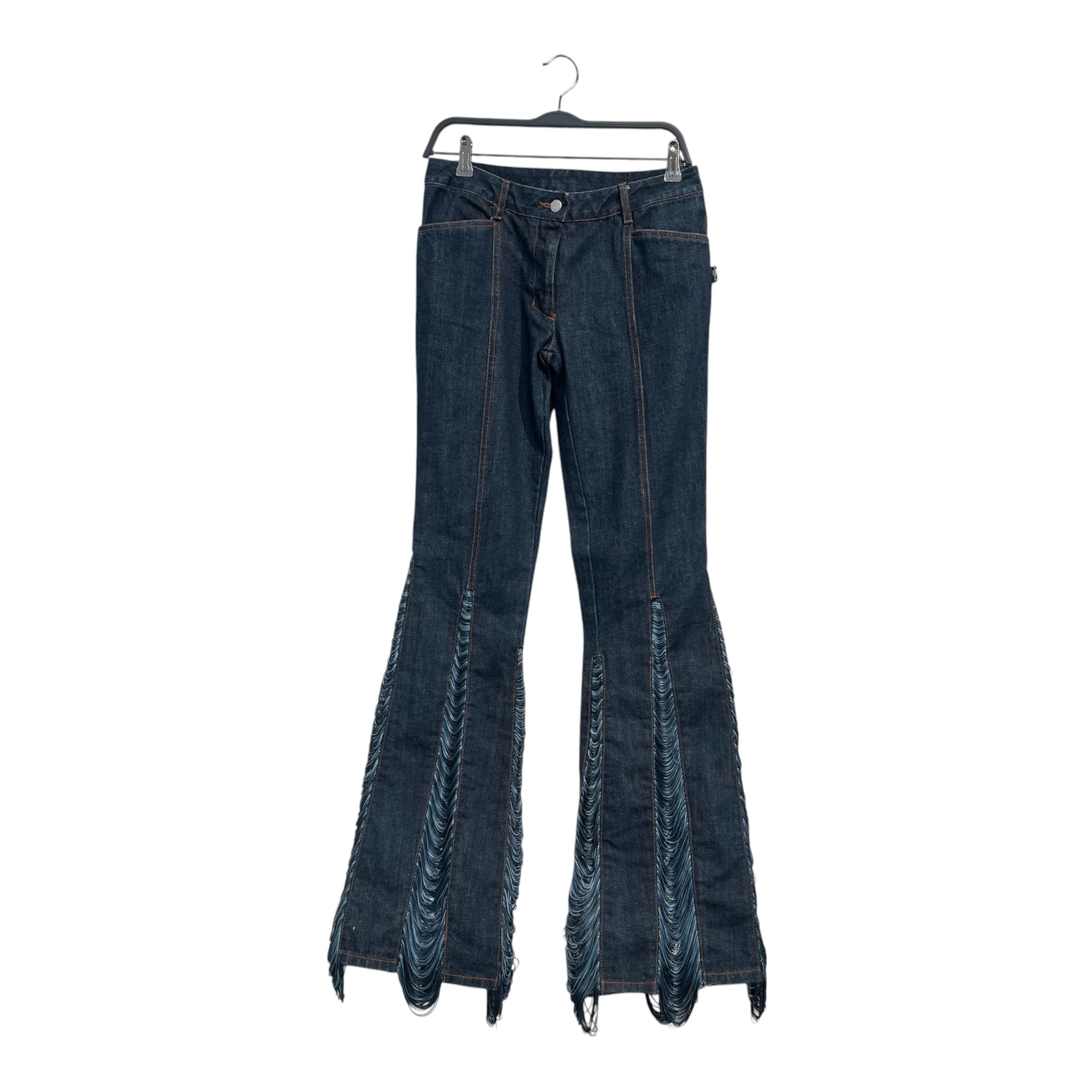 Jean Paul Gaultier/Wide Leg Pants/28/Cotton/IDG/tlared with stringfs on legs view 1