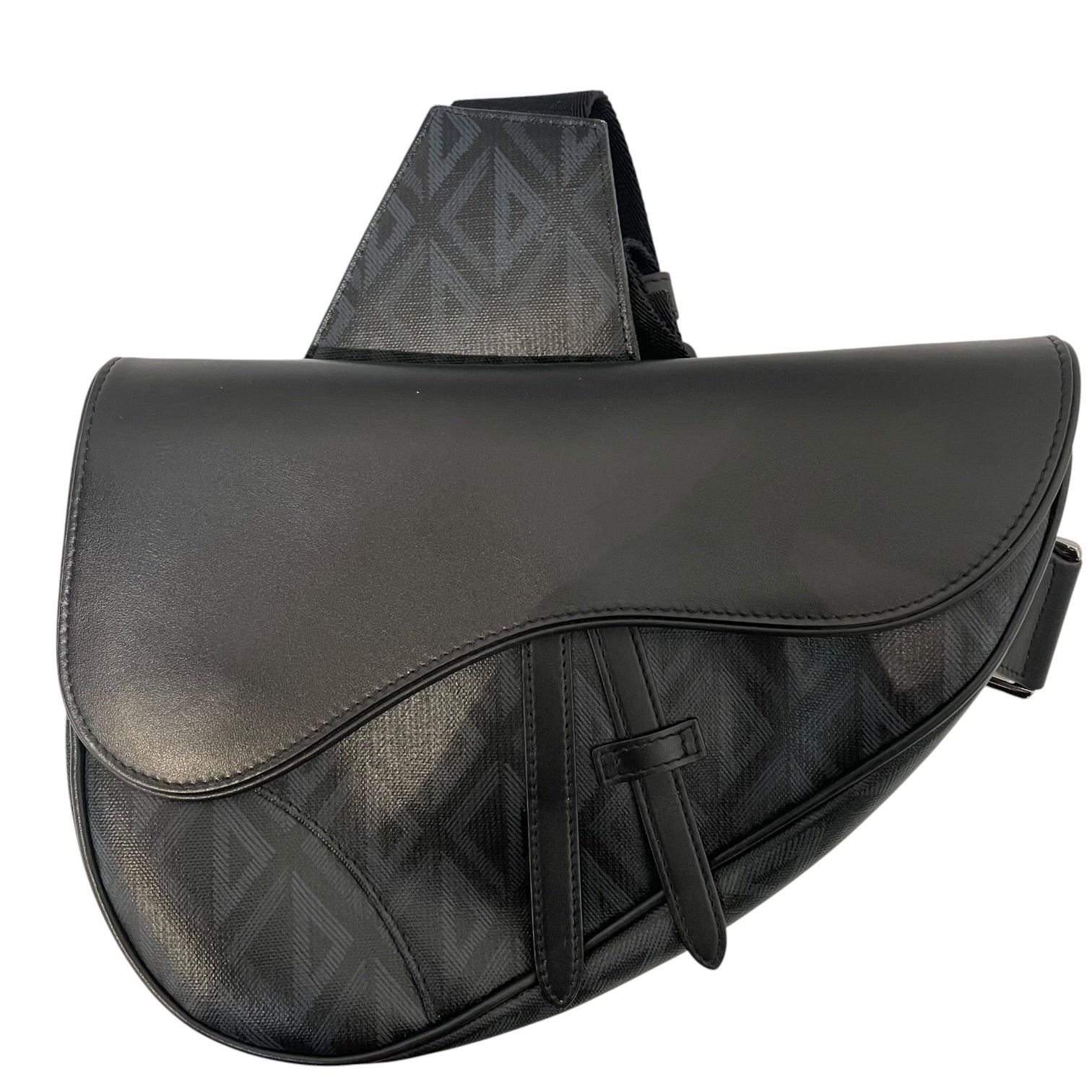 Christian Dior/Fanny Pack/All Over Print/Leather/IDG/saddle bag diamond canvas view 1