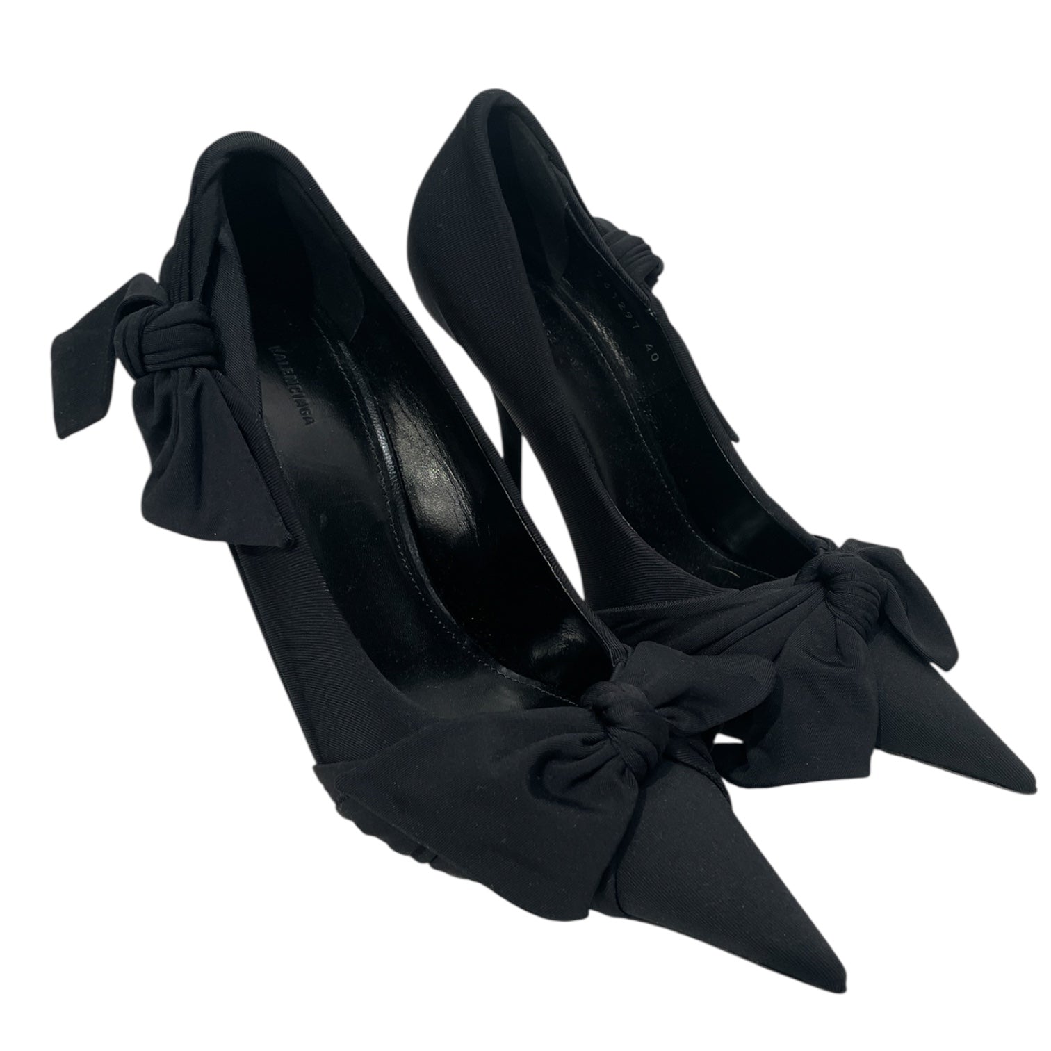 BALENCIAGA/Heels/EU 41/BLK/V-Tip/WRAP BOWTIE TOE / HEEL view 1