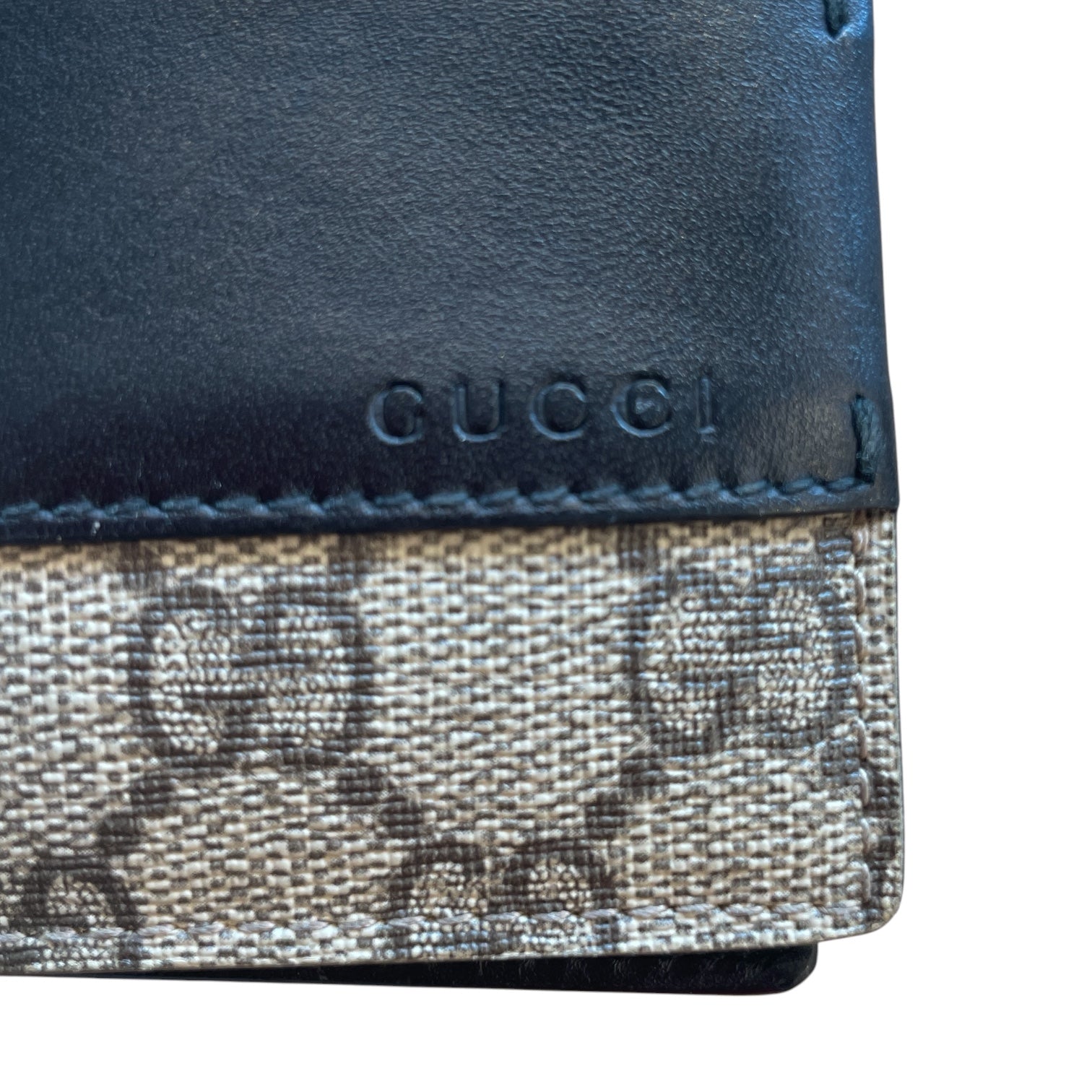 GUCCI/Bifold Wallet/Monogram/Leather/BLK/M's/GUCCI CANVAS WALLET BLACK view 3