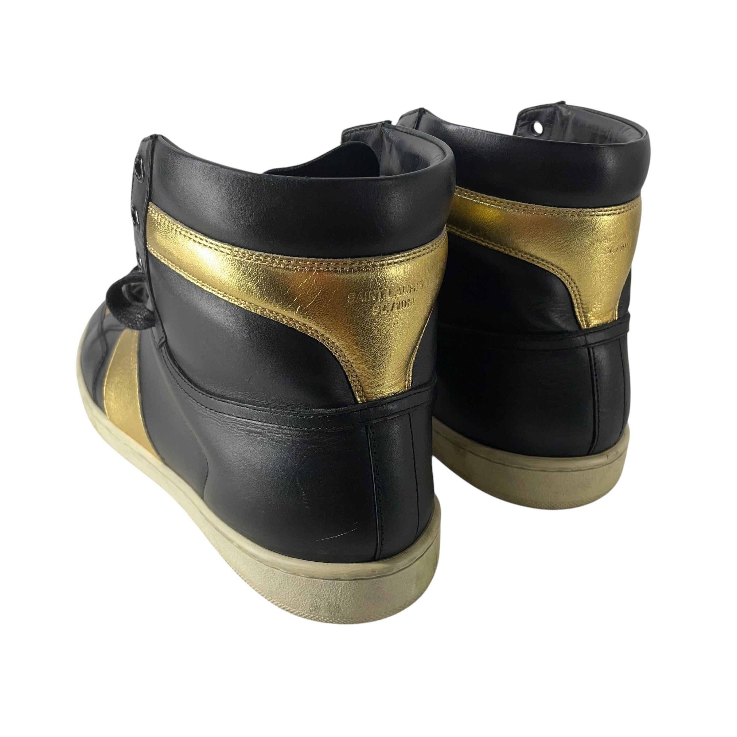 SAINT LAURENT/Hi-Sneakers/EU 42.5/Leather/GLD/SAINT LAURENT HI TOP B&G view 2