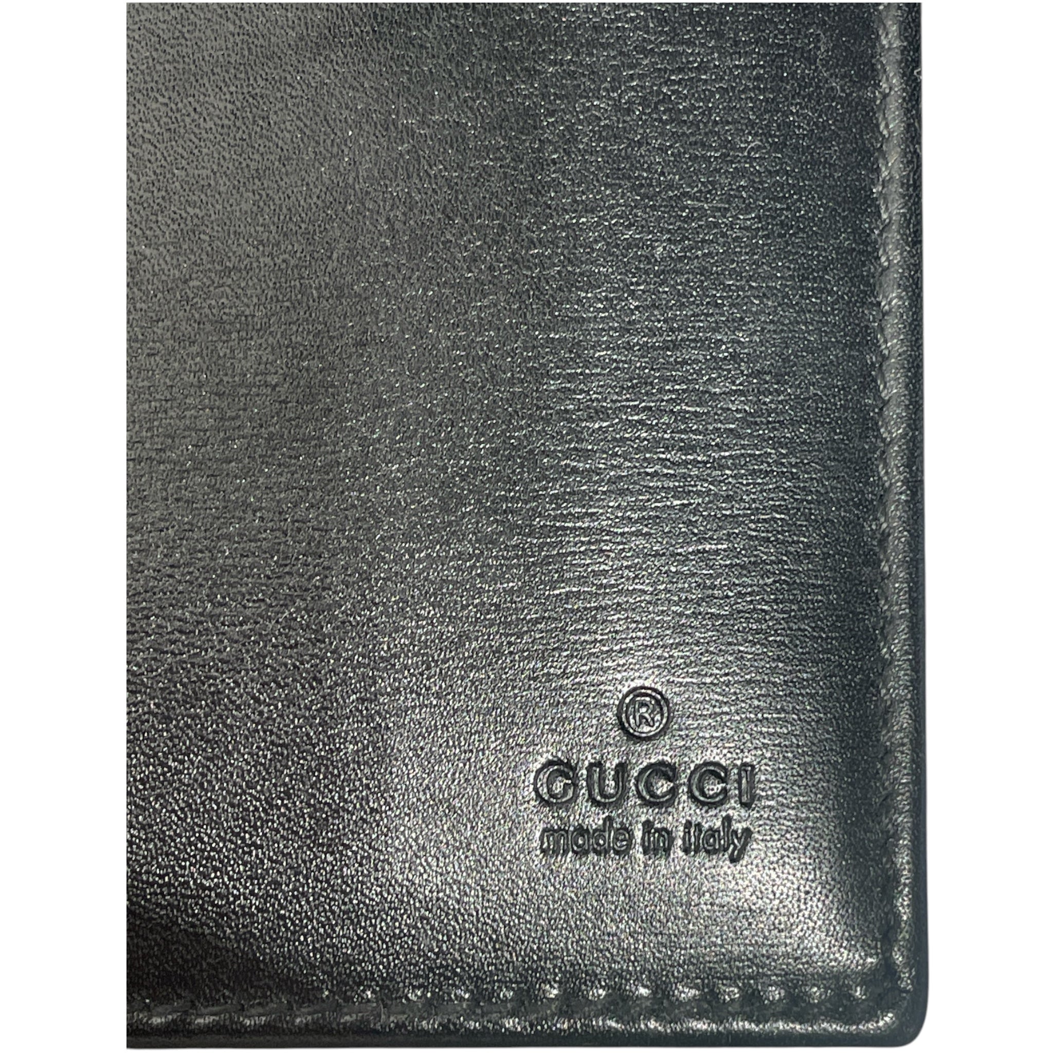GUCCI/Long Wallet/Leather/BLK/M's/long wallet red/green line view 4