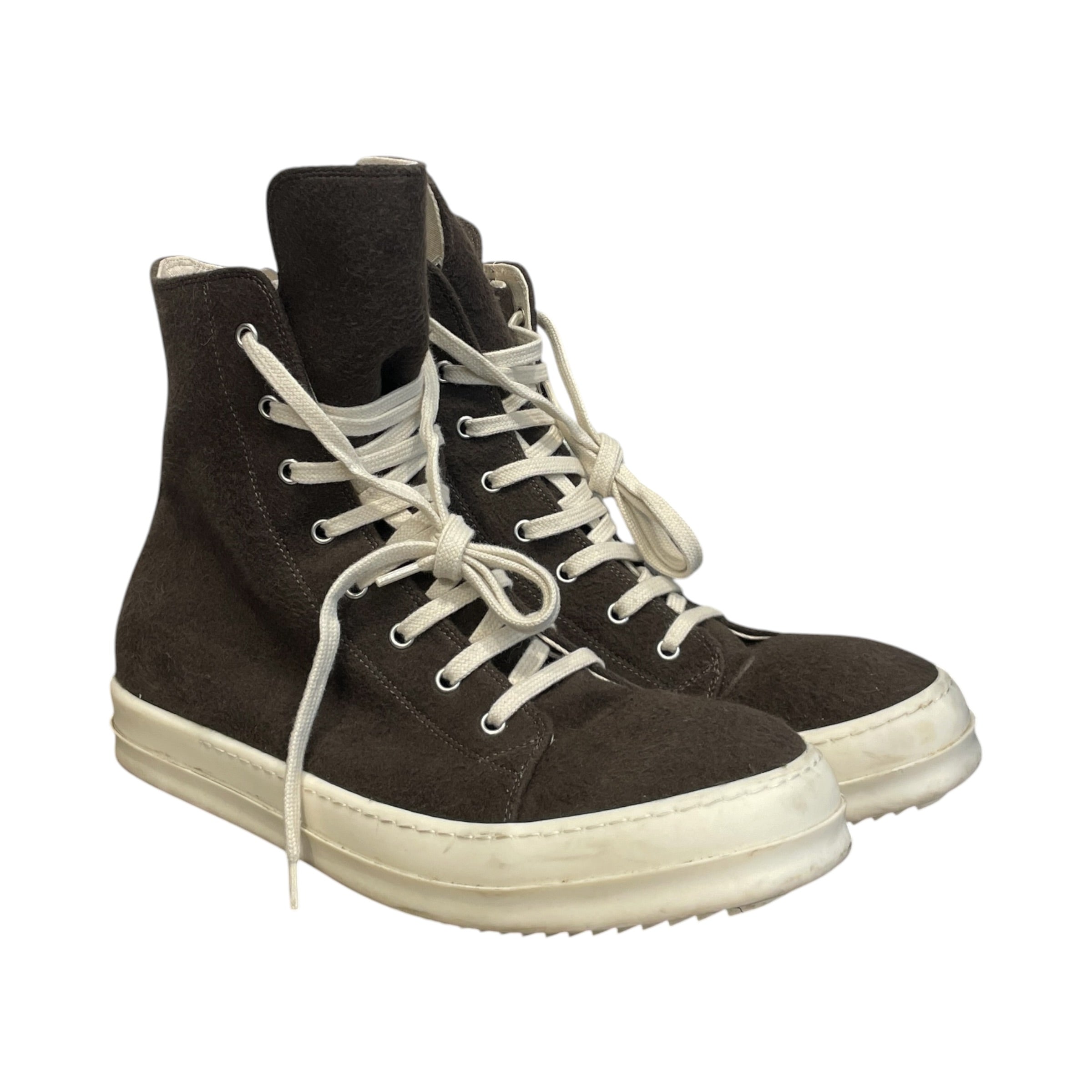 RICK OWENS DRKSHDW/Low-Sneakers/EU 43/Cotton/BRW/RICK OWEN DRKSHDW HIGHTOP view 2