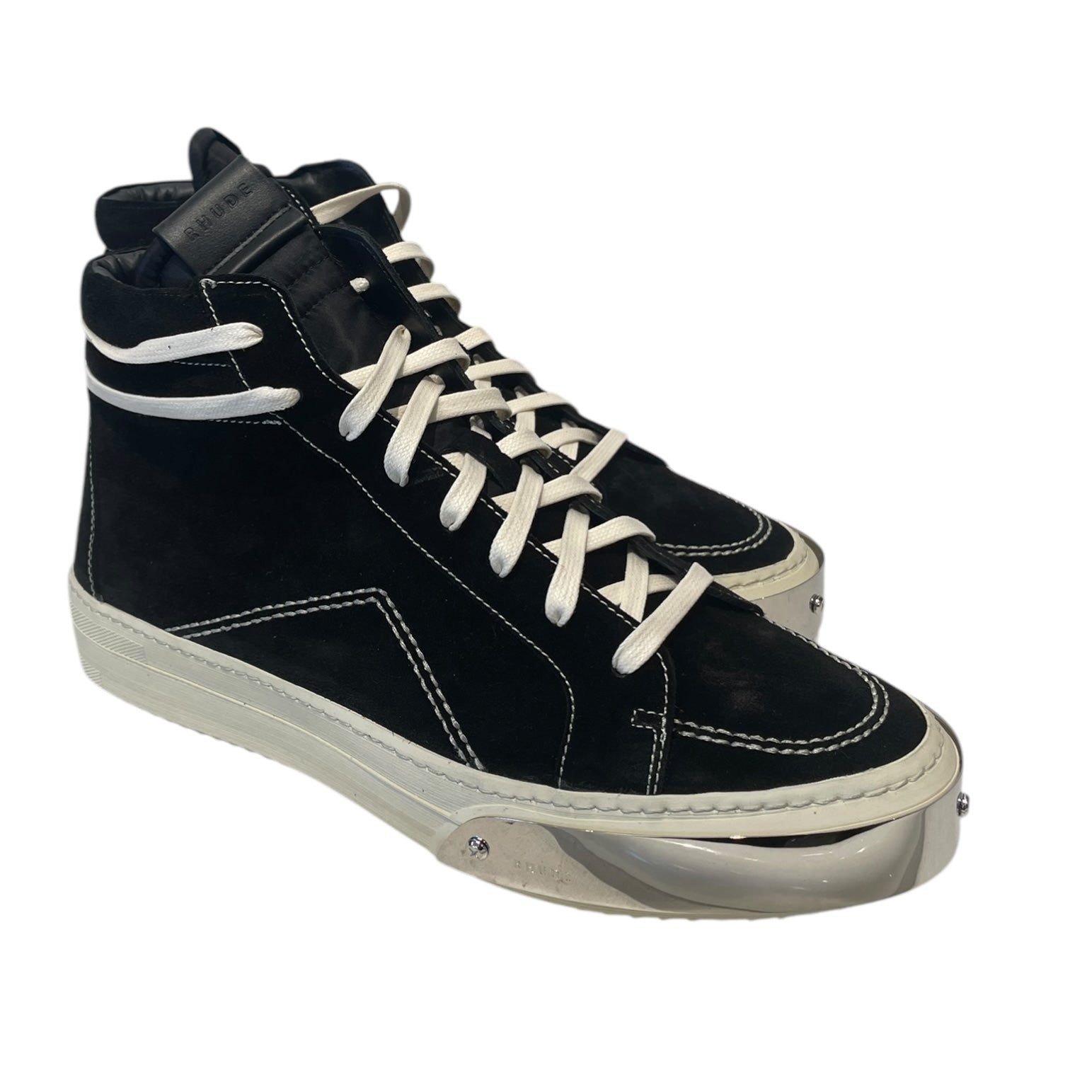 RHUDE/Hi-Sneakers/US 12/Suede/BLK/ view 1