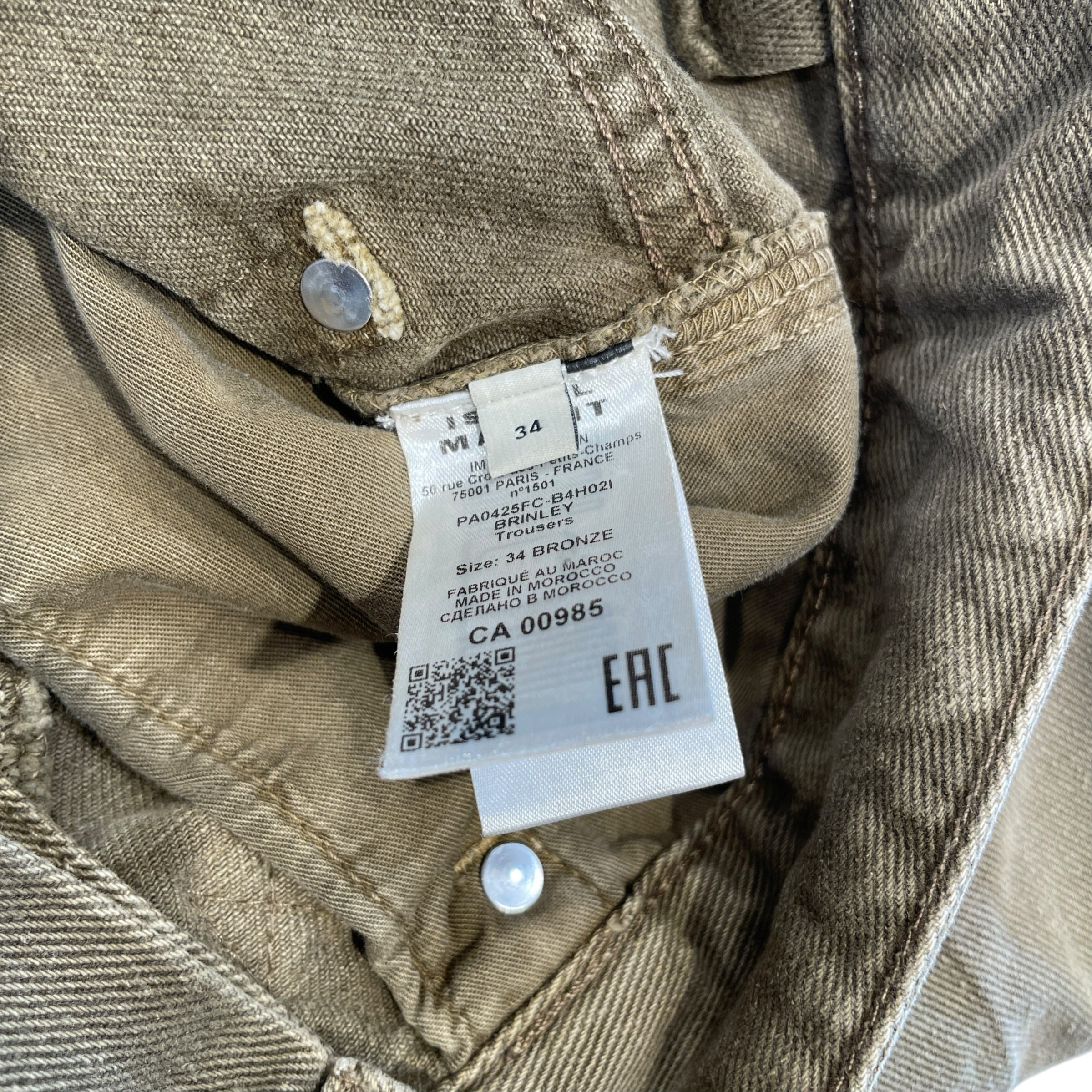 ISABEL MARANT/Bottoms/34/Denim/GRN/Brinley Buckle Jeans view 4