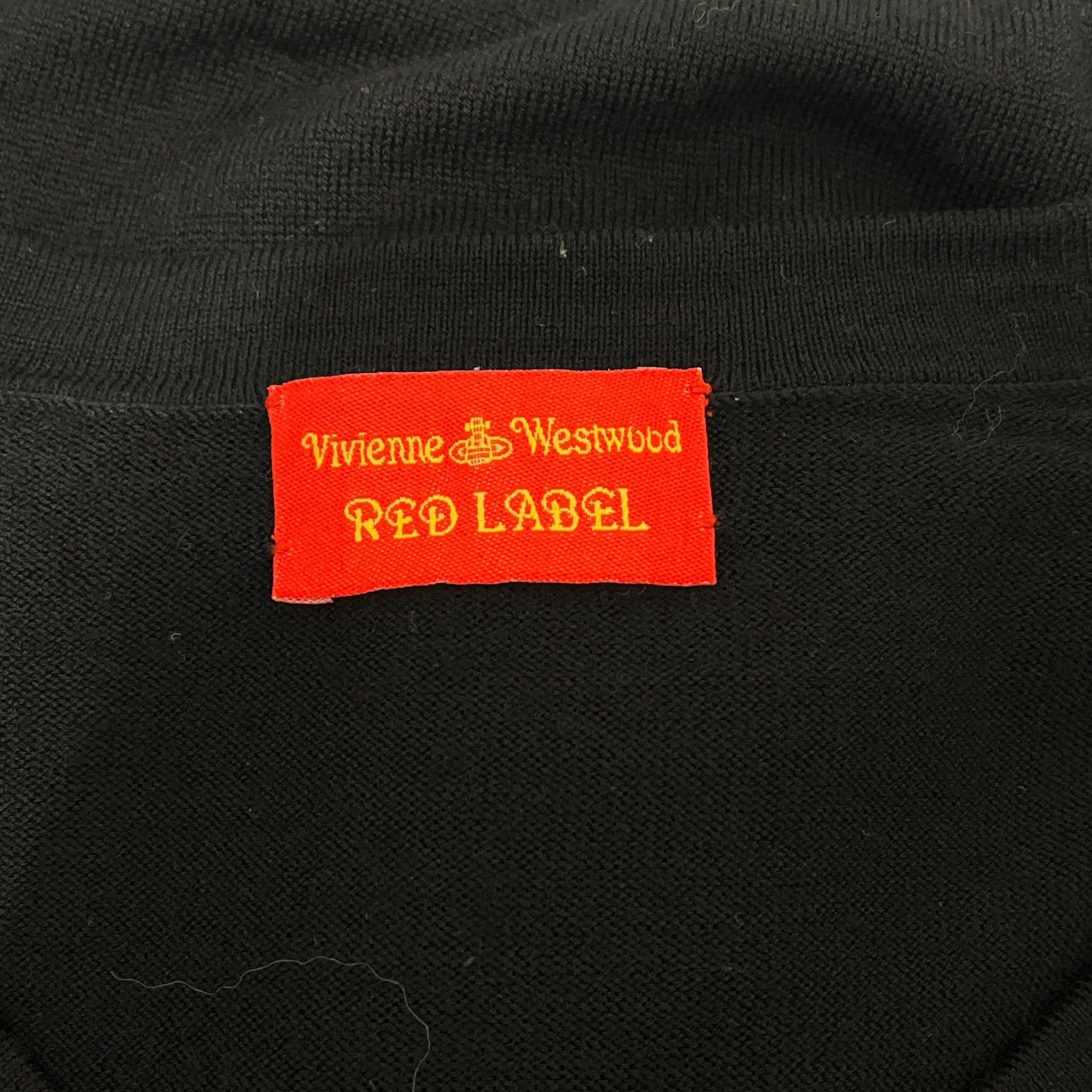 Vivienne Westwood RED LABEL/Cardigan/S/Wool/BLK/BUTTON UP/ORB LOGO view 3