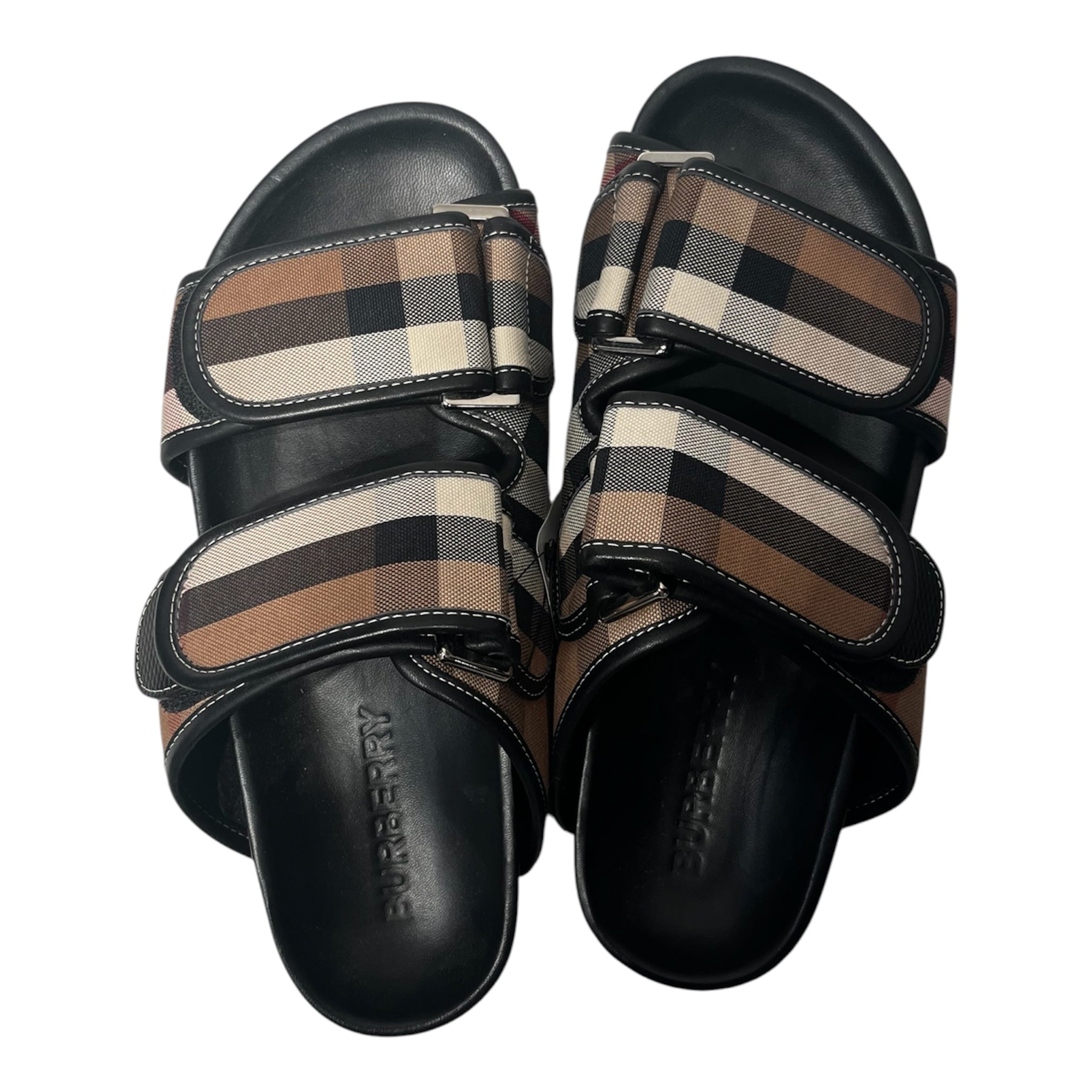 BURBERRY/Sandals/EU 41/Plaid/Leather/MLT/ view 3