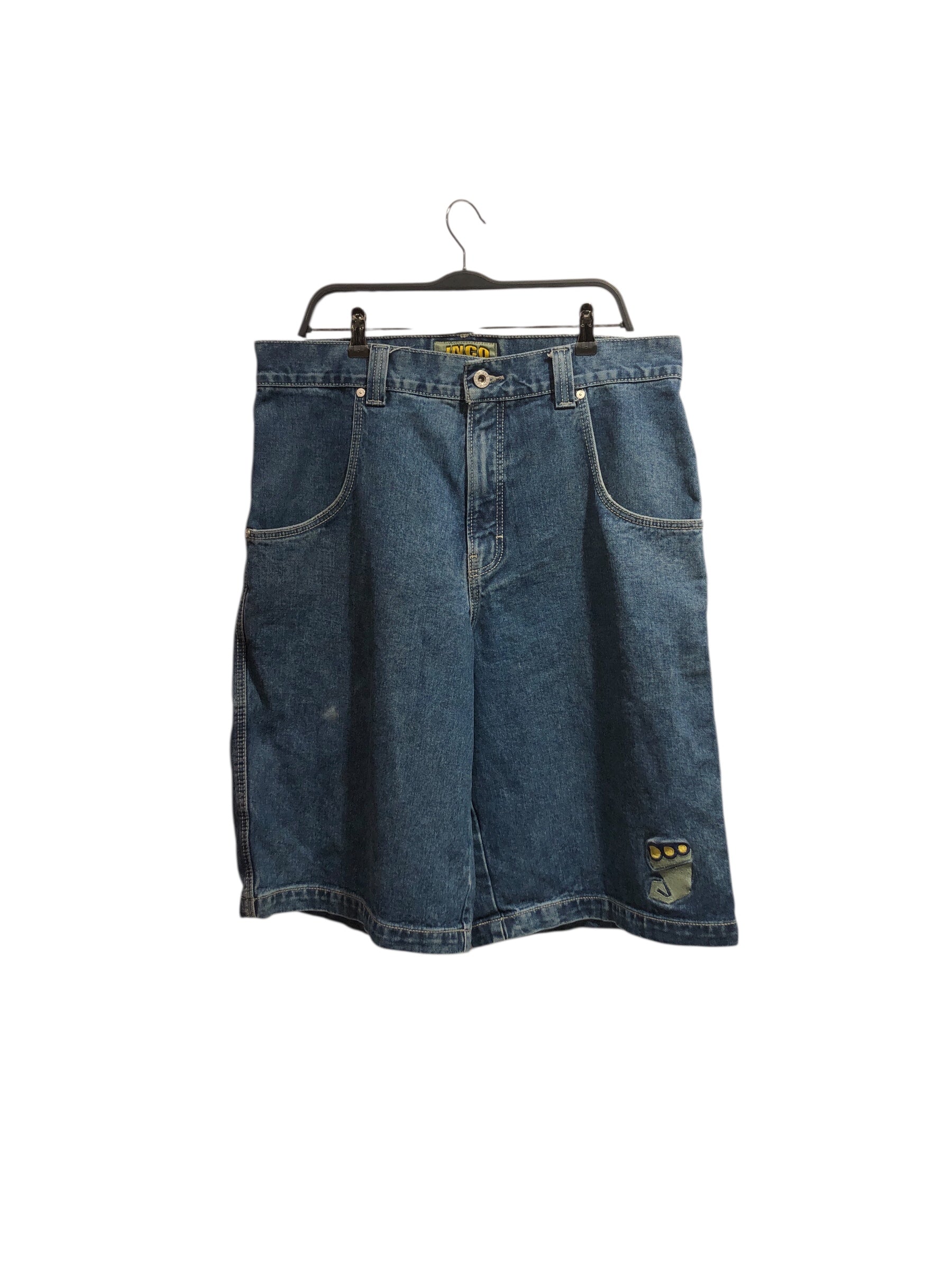 JNCO/Shorts/36/Denim/IDG/EMBROIDERED GREEN J view 1