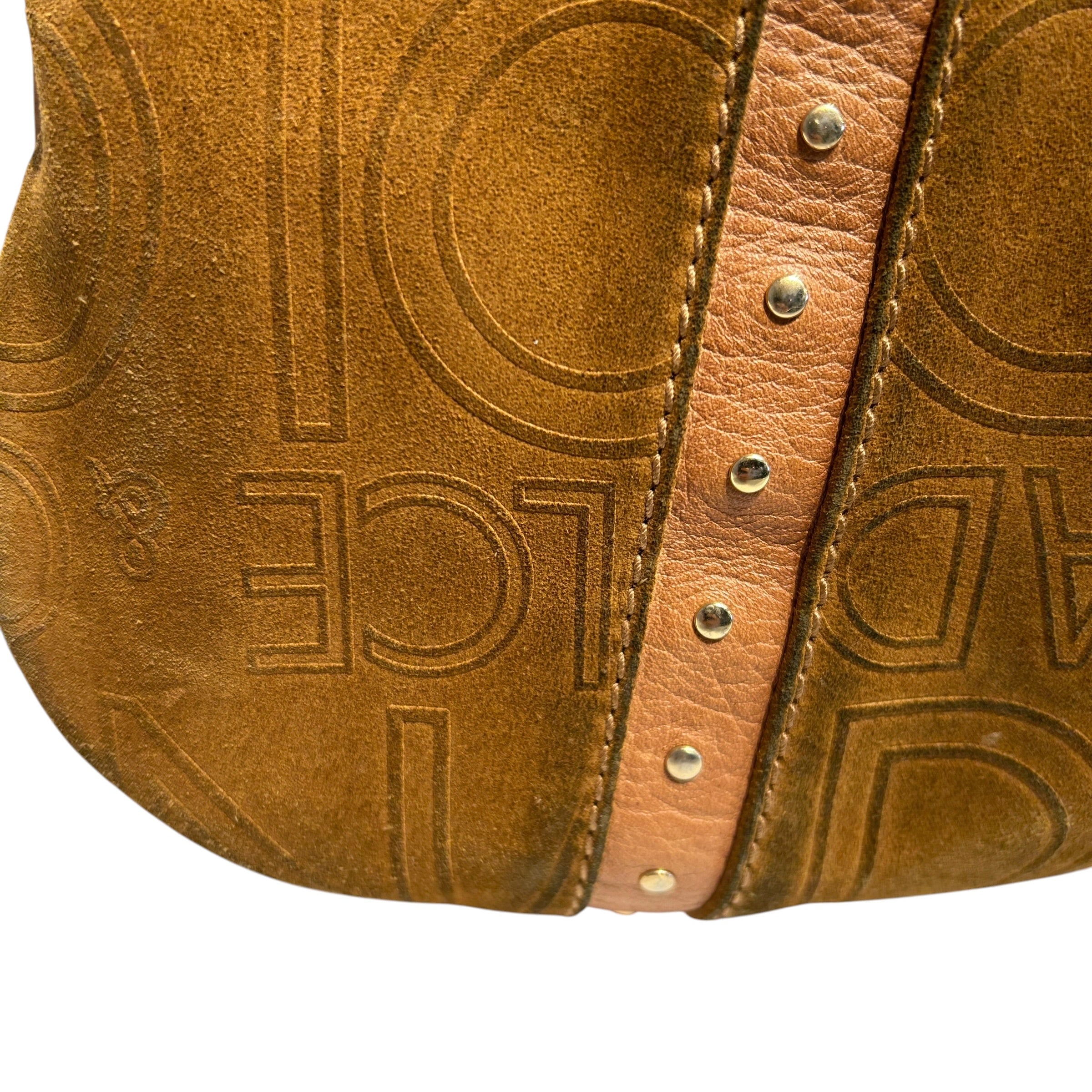 DOLCE&GABBANA/Tote Bag/Suede/BEG/D&G keychain view 8