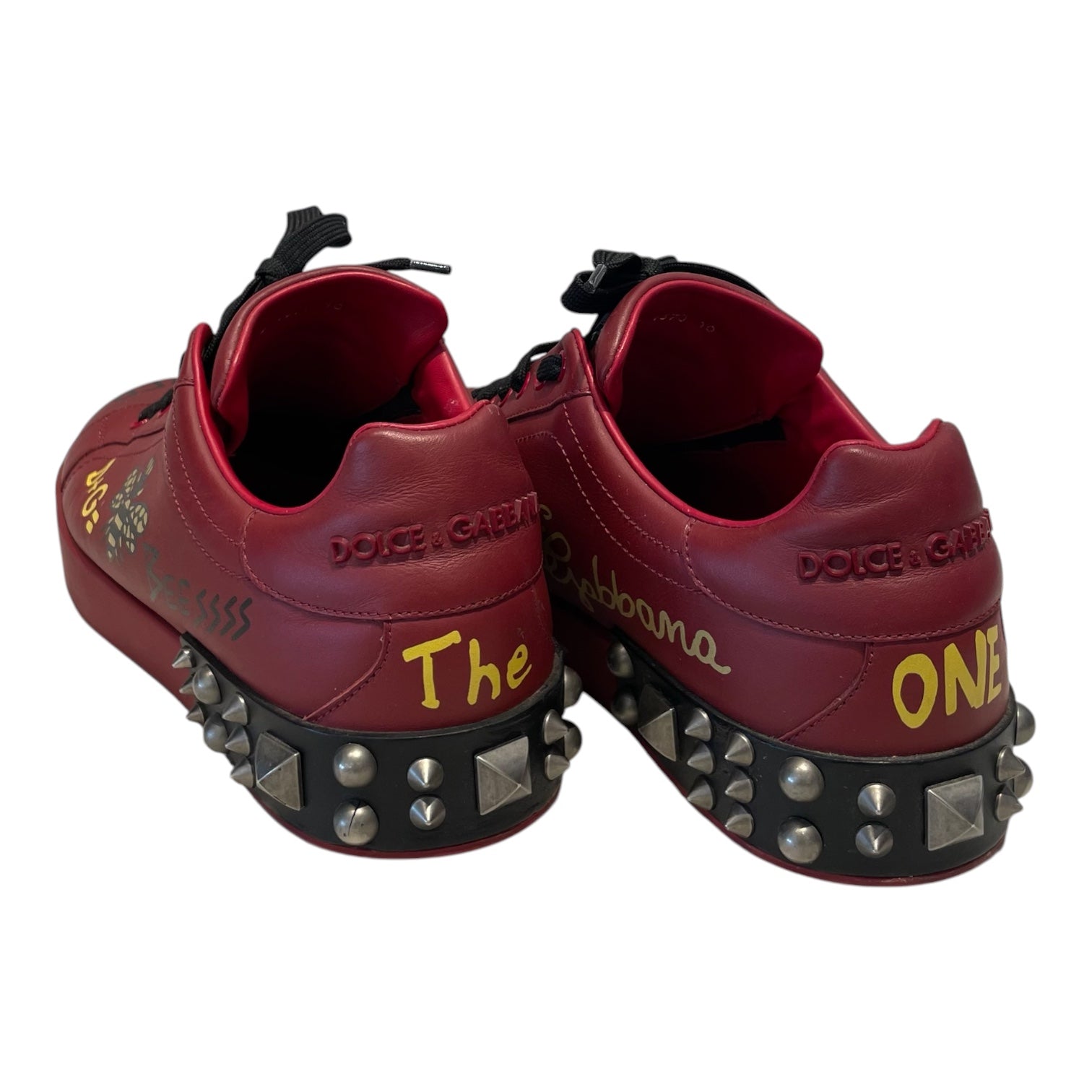 DOLCE&GABBANA/Low-Sneakers/US 10/Leather/BRD/Portofino Graffiti Low Sneaker view 2