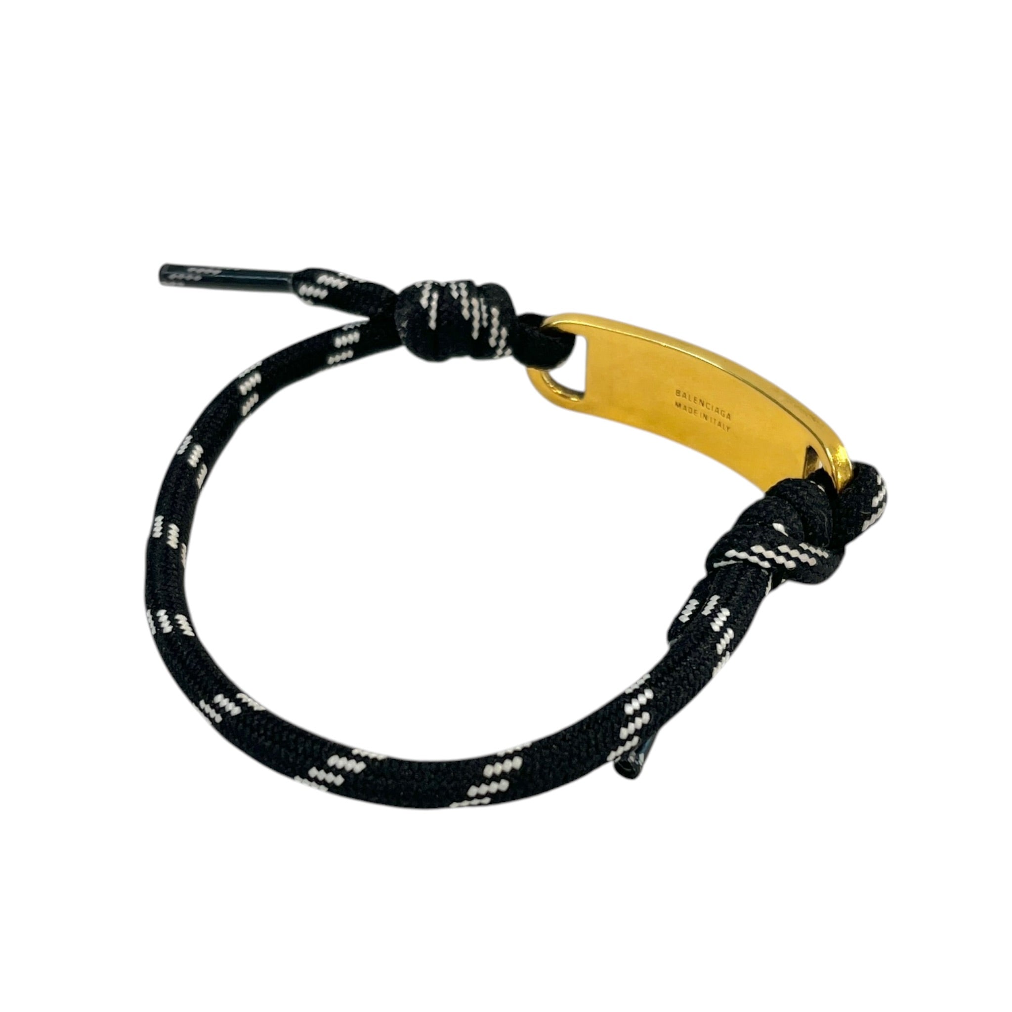 BALENCIAGA/Bracelet/GLD/M's/CORD LOGO ADJUSTABLE BRACELET view 2