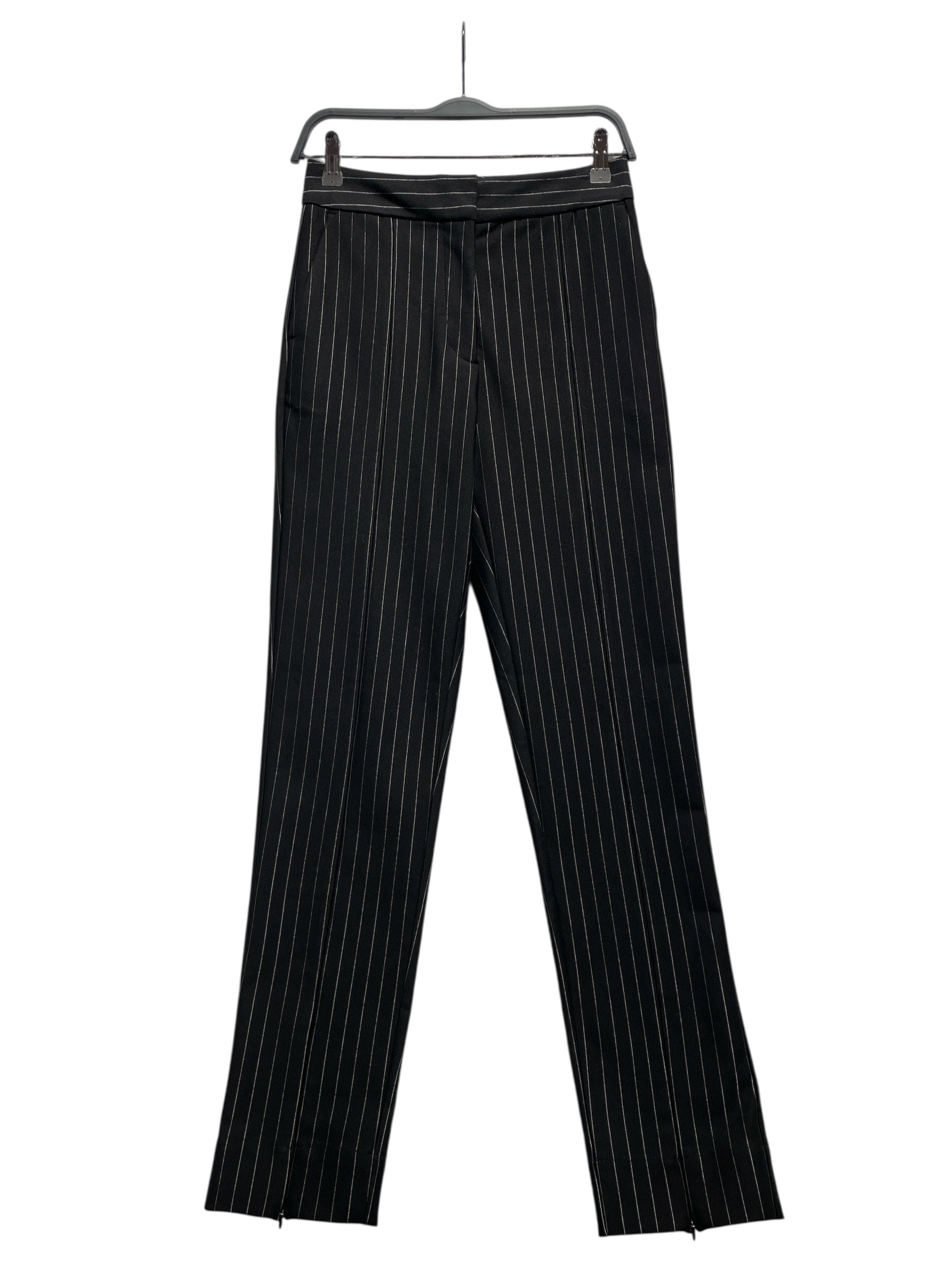 GANNI/Bottoms/32/Stripe/Cotton/BLK/Black Stripe Trousers view 1