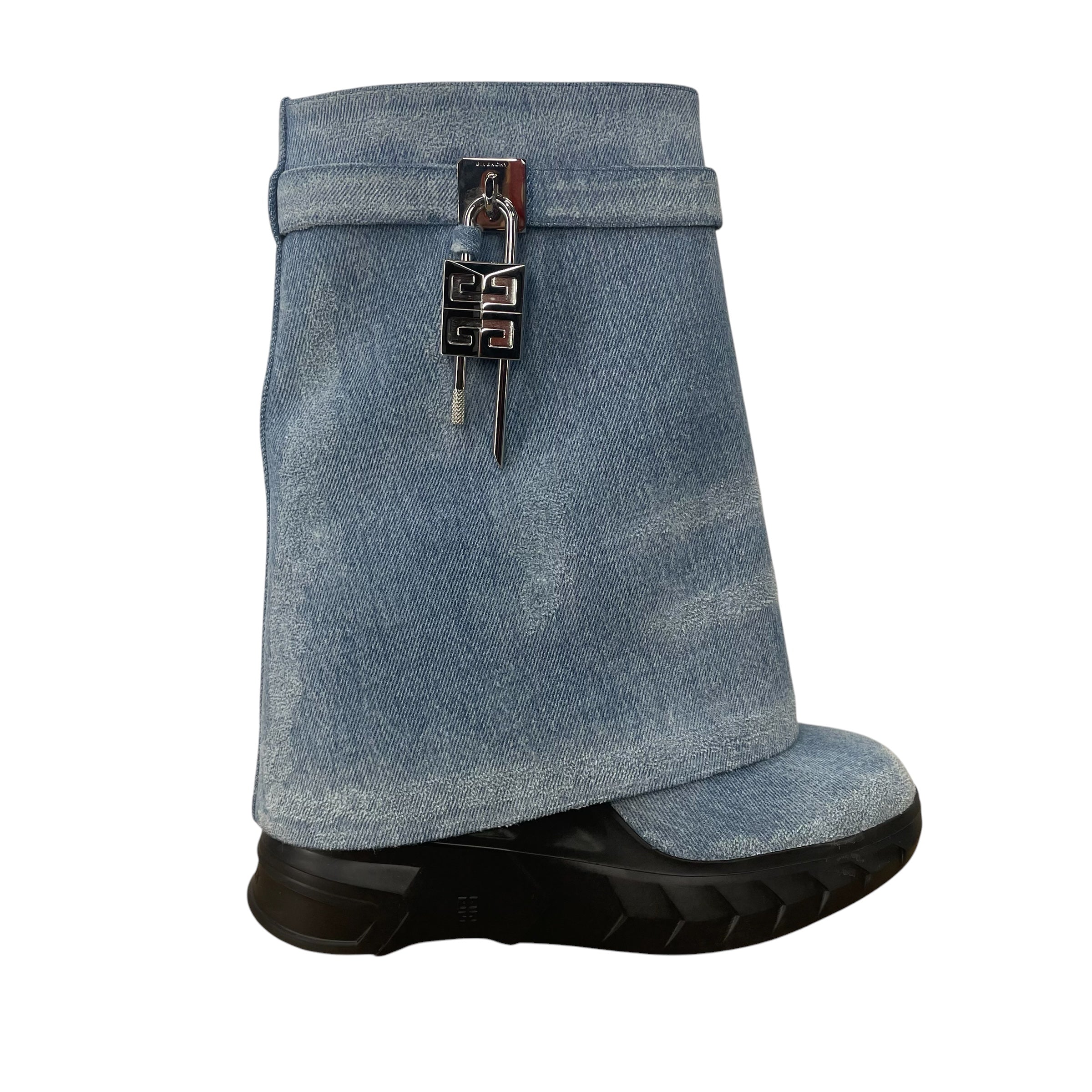 GIVENCHY/Boots/EU 42/Cotton/BLU/DENIM SHARK ANKLE BOOT view 6