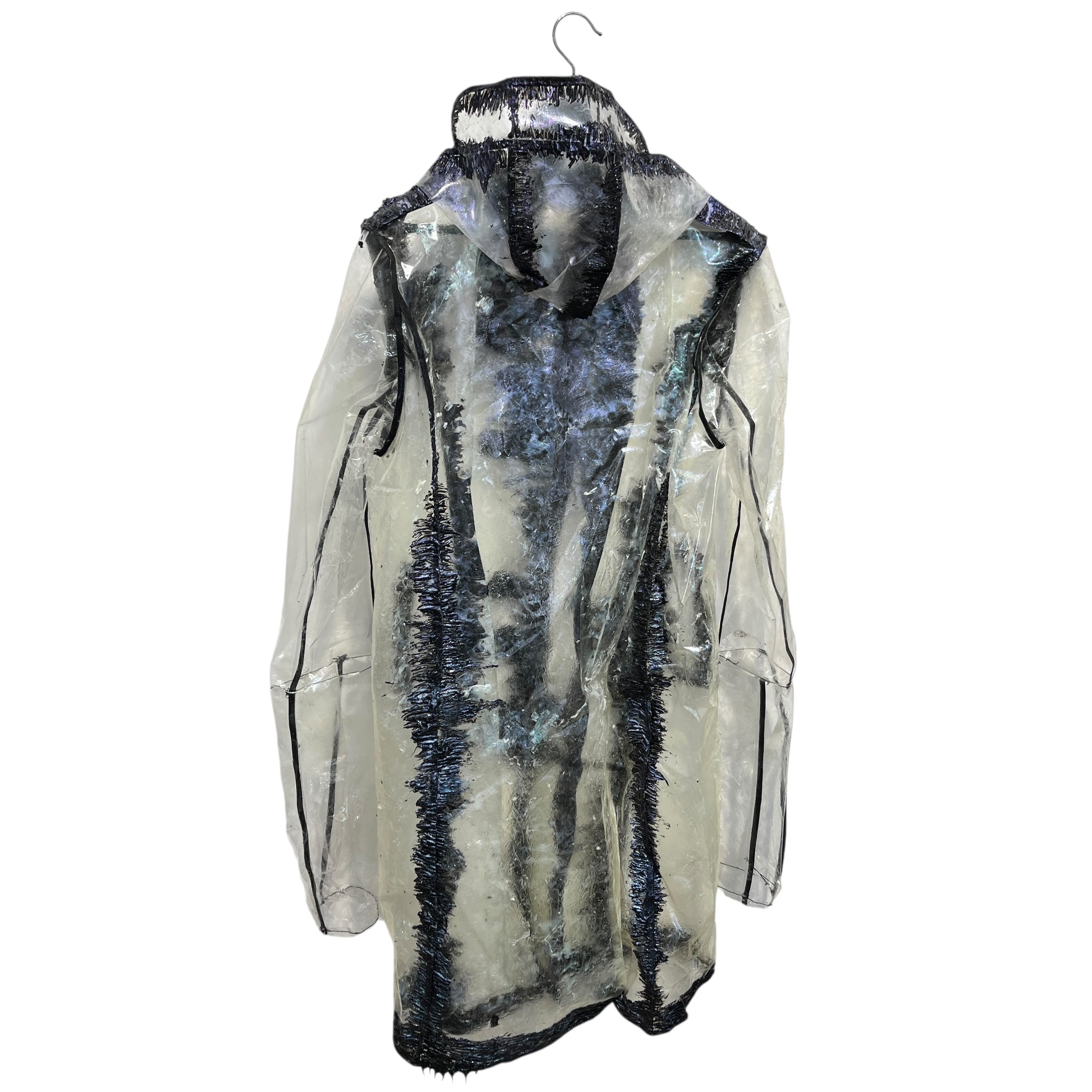 HUBANE/Windbreaker/CLR/CLEAR HOOD W BLUE view 2