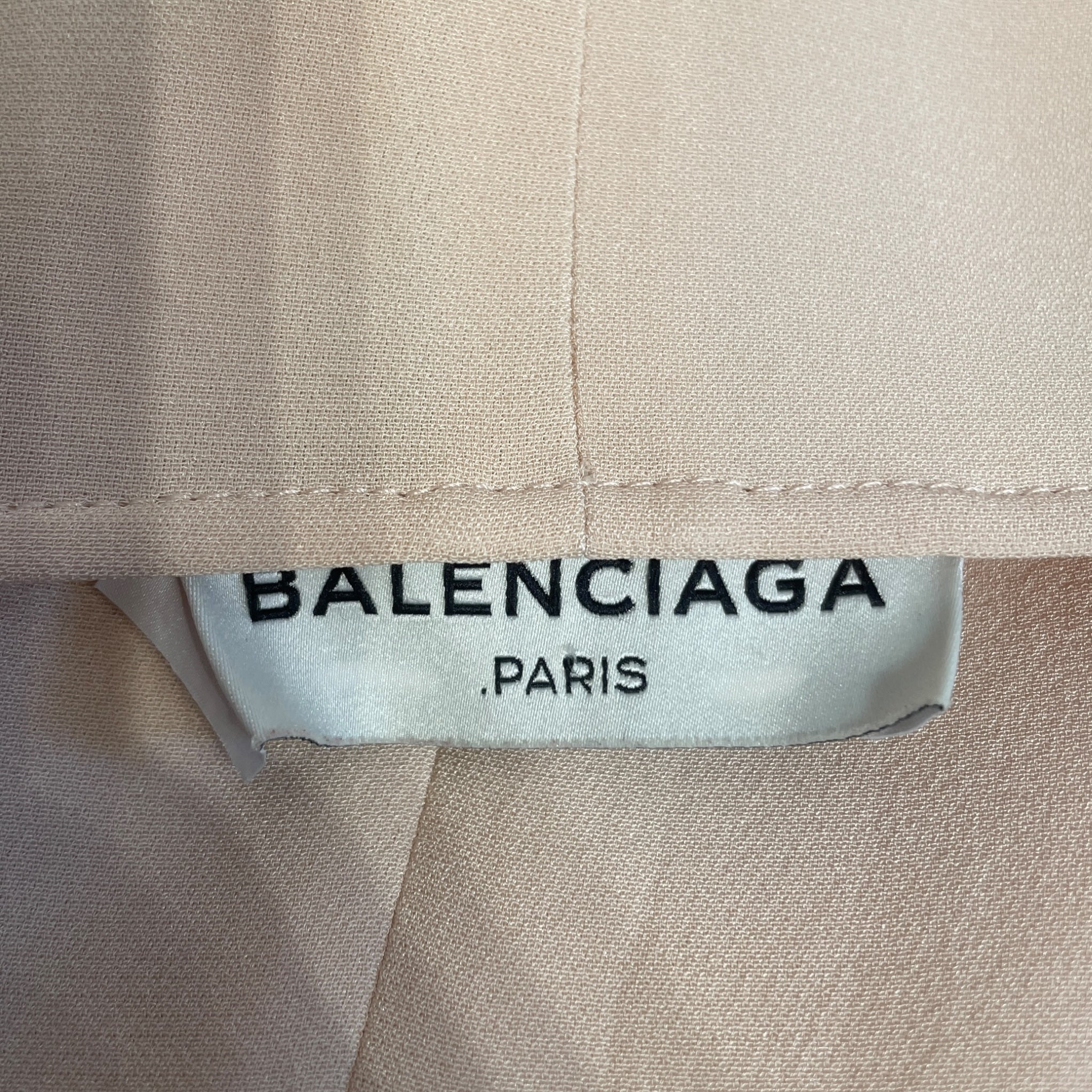 BALENCIAGA/LS Blouse/Silk/BLK/balenciaga. black dress view 6