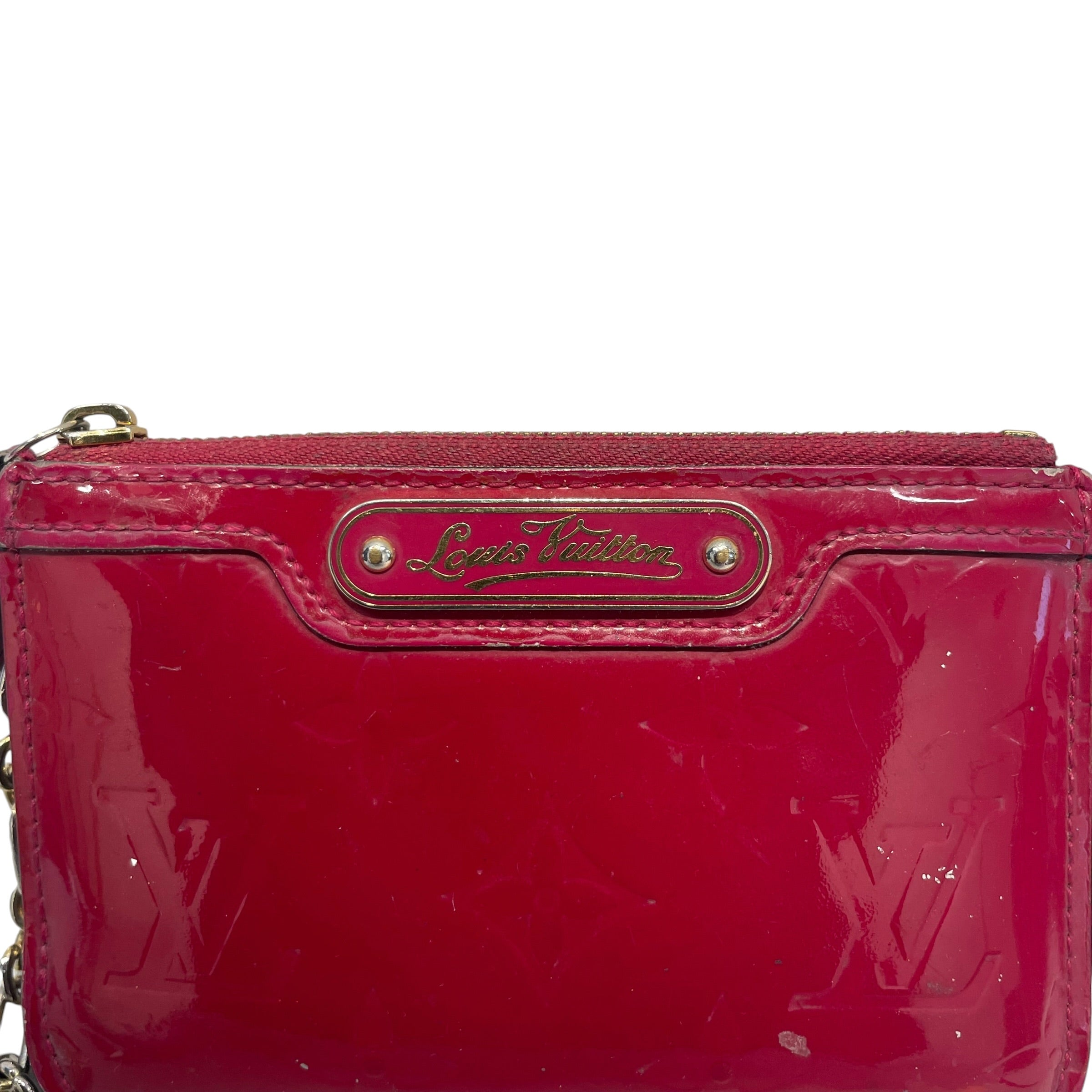 LOUIS VUITTON/Wallet/Monogram/RED/Patent Pochette view 3